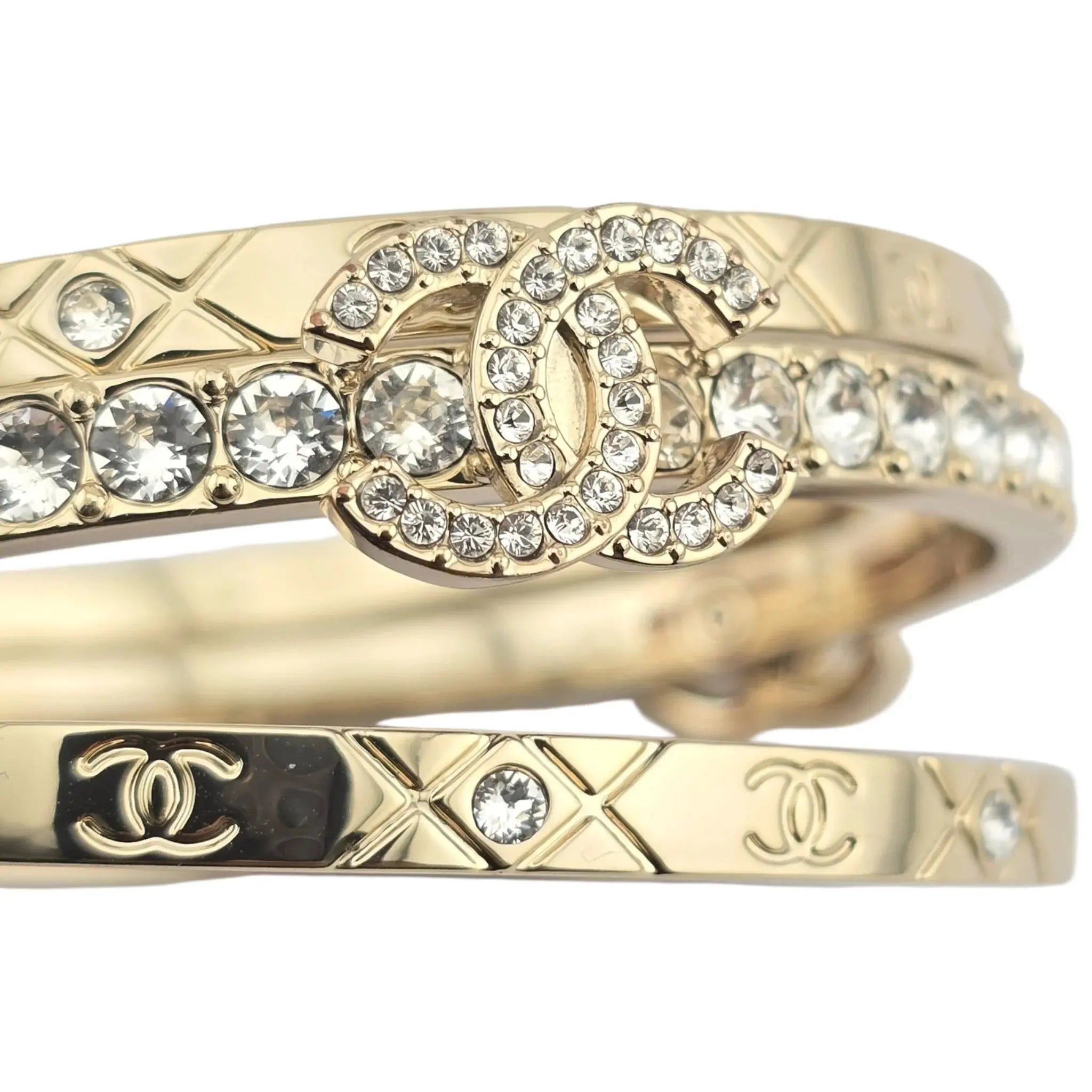 Chanel CC Cuff Bangle Gold Set S 2025 CHANEL