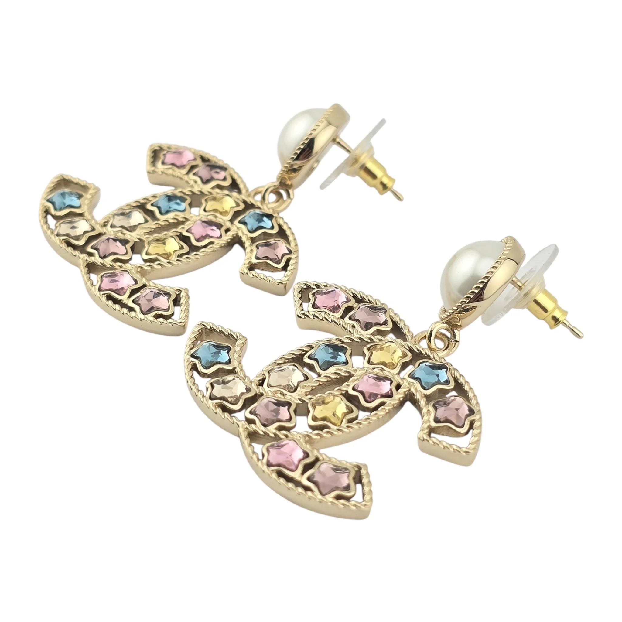 Chanel CC Multicoloured Drop Earrings 2025 CHANEL