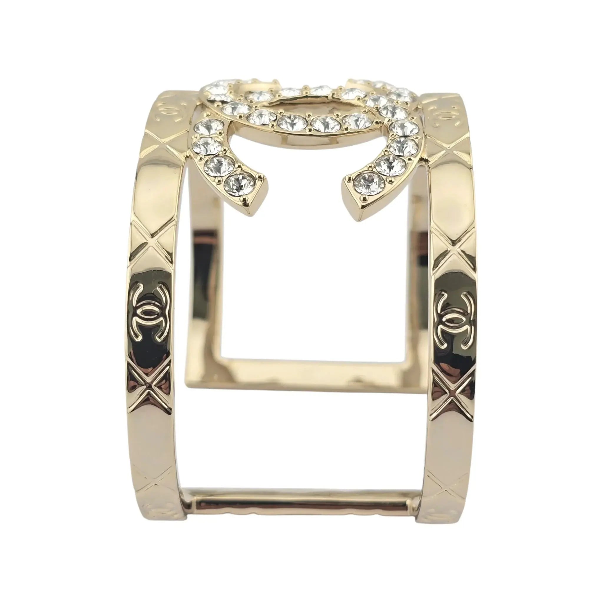 Chanel CC Cuff Bangle Gold 2025 CHANEL