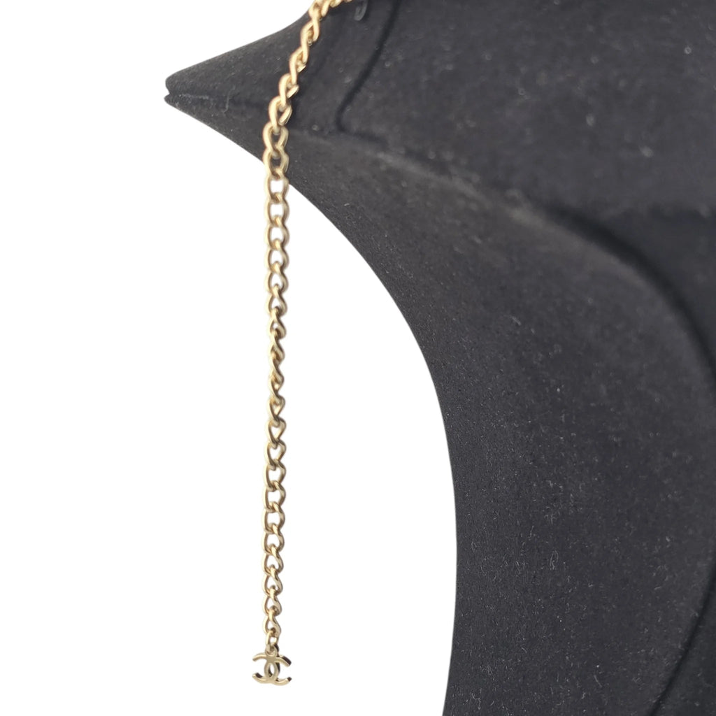 Chanel CC Thin Choker Necklace Gold 2024 CHANEL