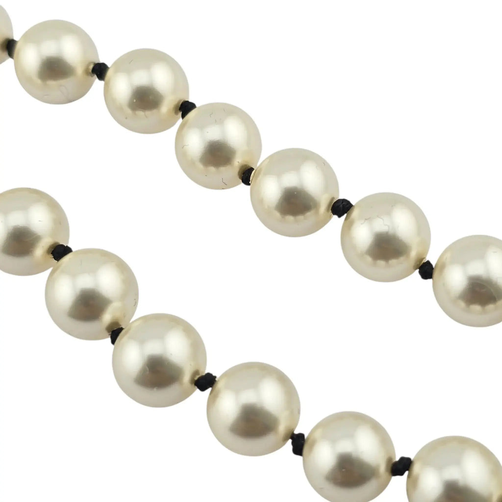 Chanel CC Long Faux Pearl Necklace 2022 CHANEL