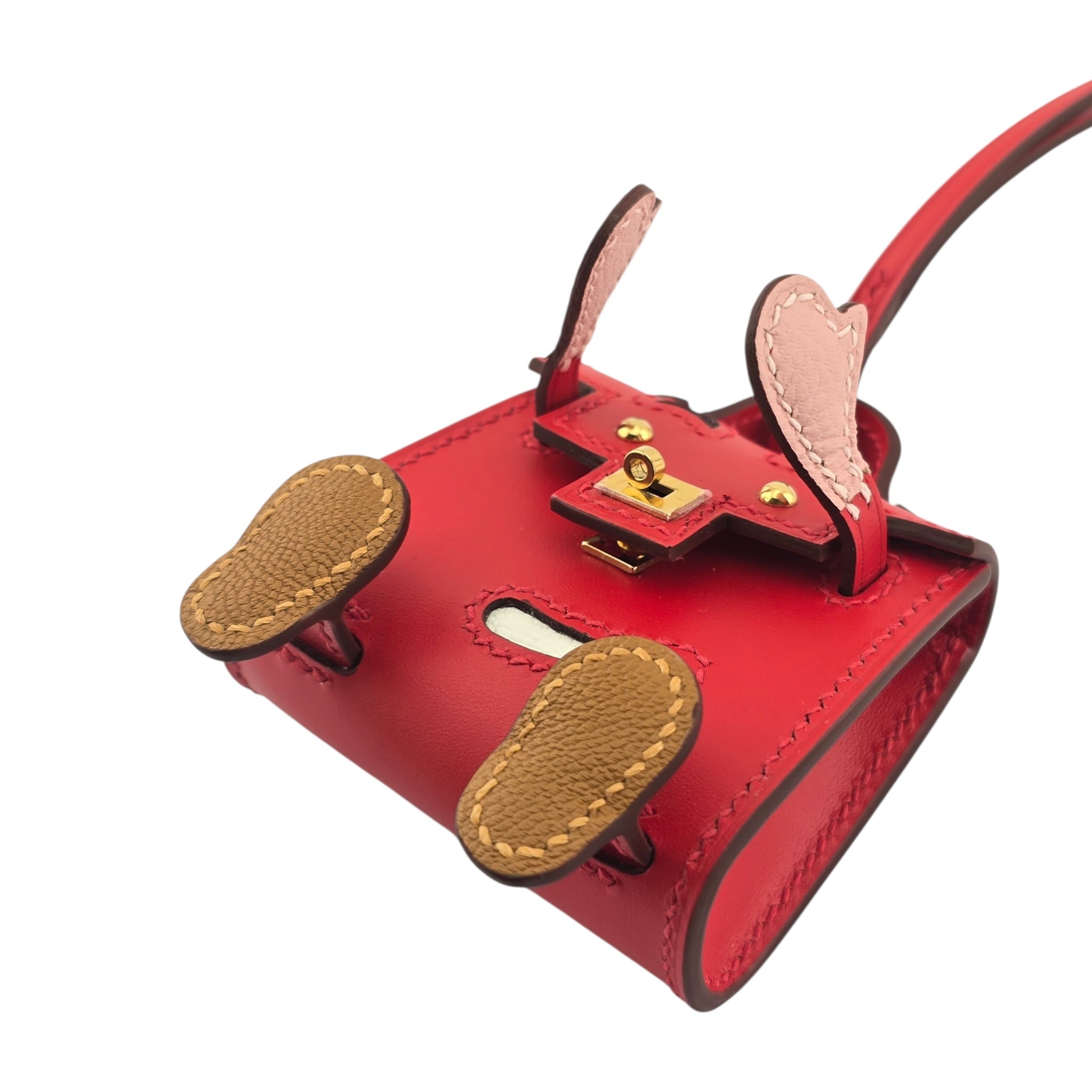 Hermes Quelle Idole Kelly Doll Bag Charm Sanguine