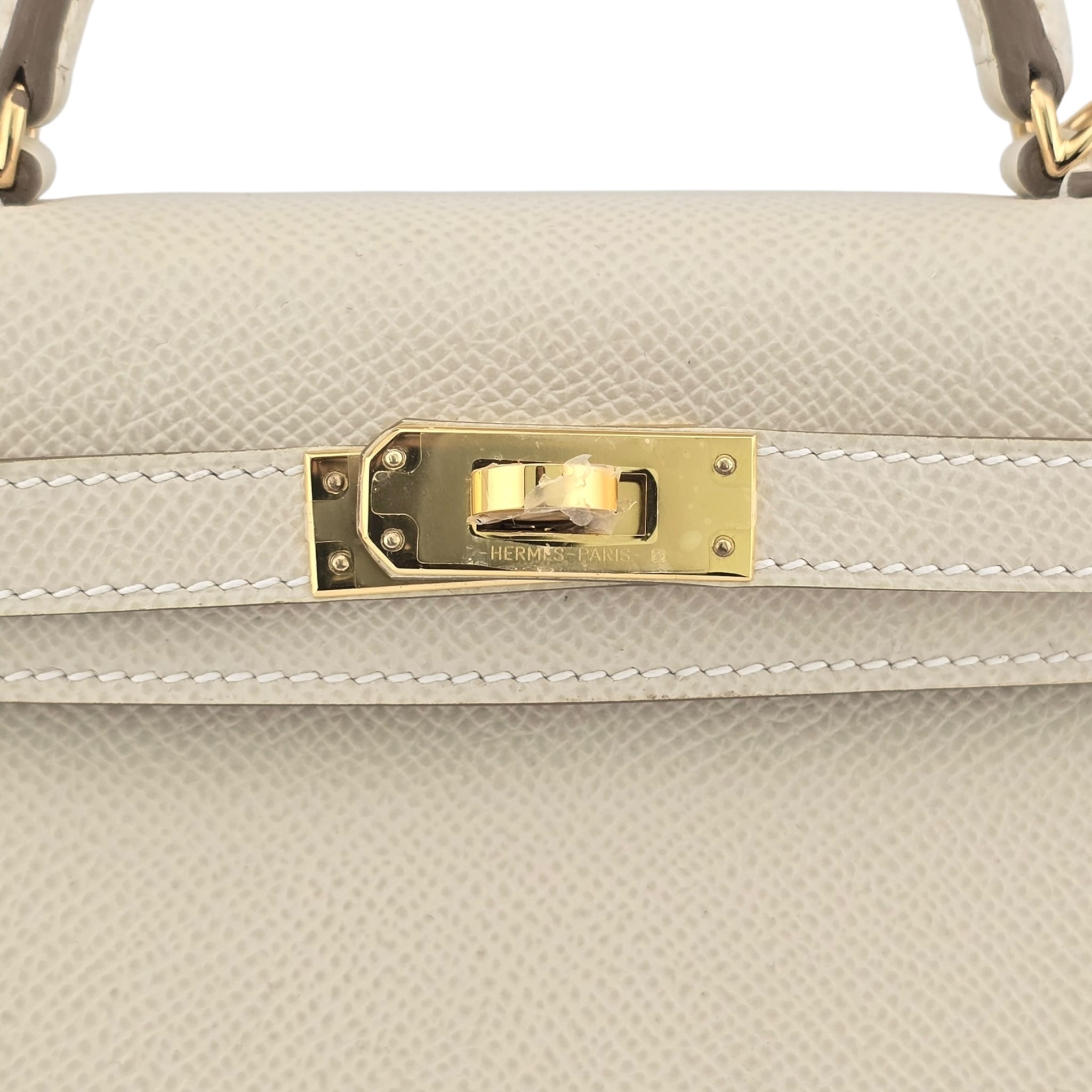 Hermes Mini Kelly II Epsom Craie Gold Hardware Bag HERMES