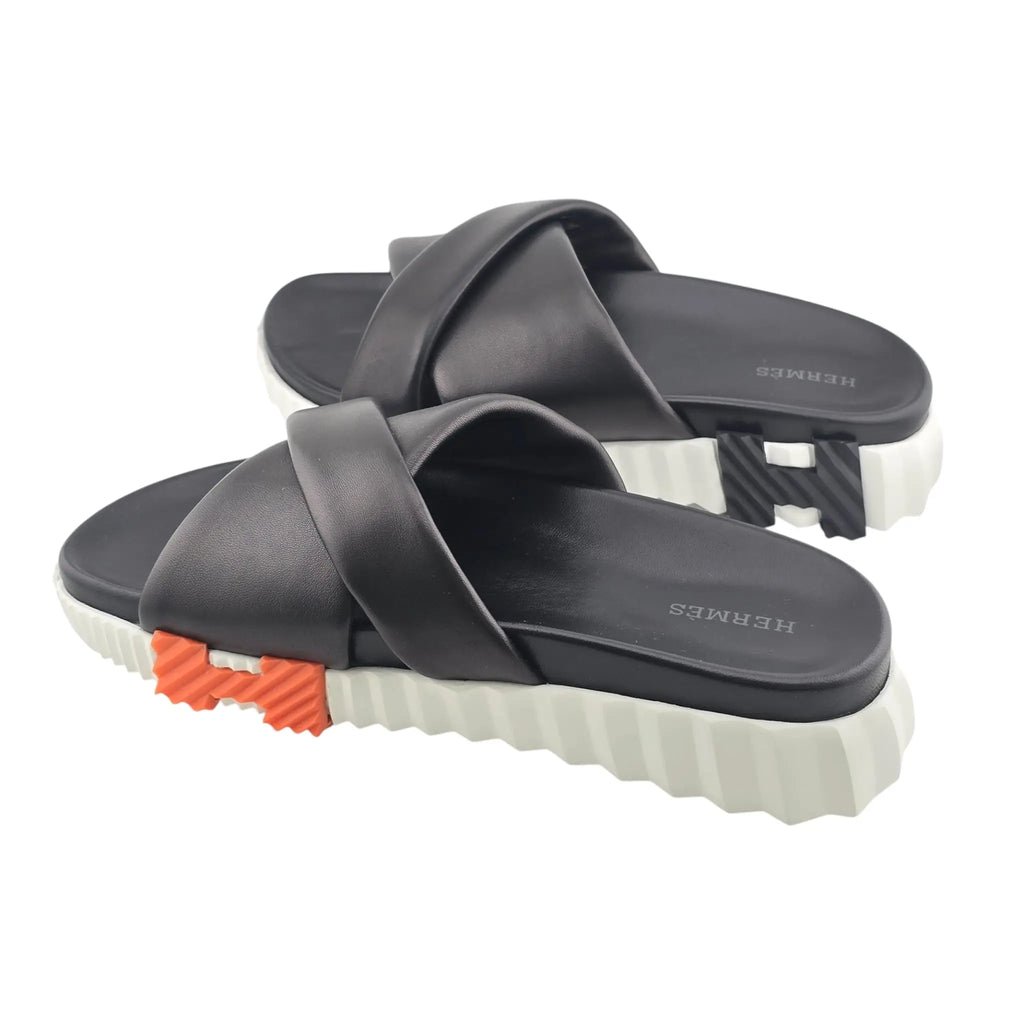 Hermes Infra Noir / Black Sandals 39 UK6 HERMES