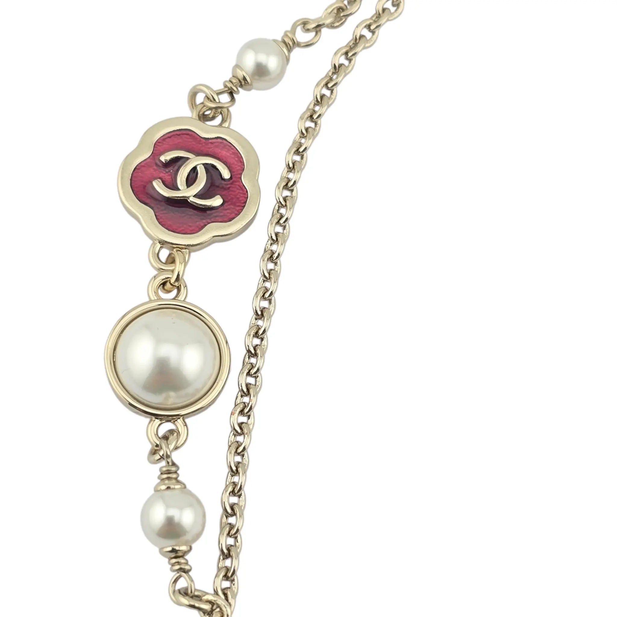 Chanel CC Faux Pearl Metal Long Necklace 2025 CHANEL