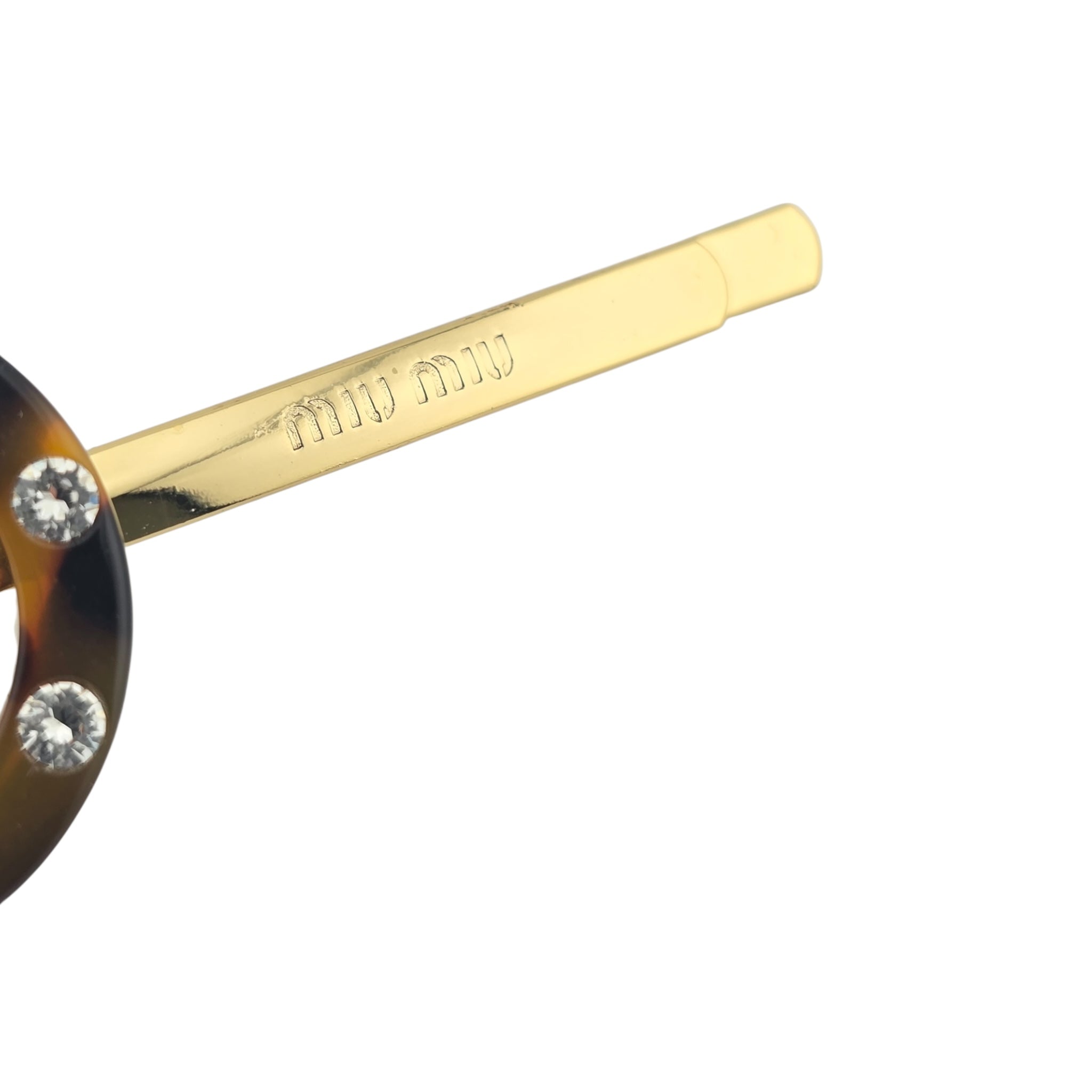 Miu Miu Logo Crystal Hair Clip