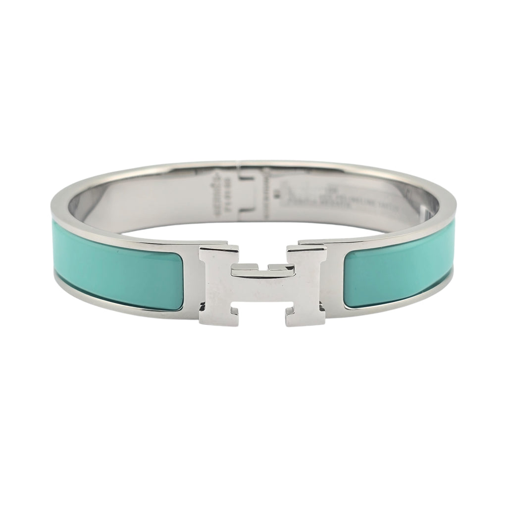 Hermes Clic H Bracelet Lagon Palladium GM