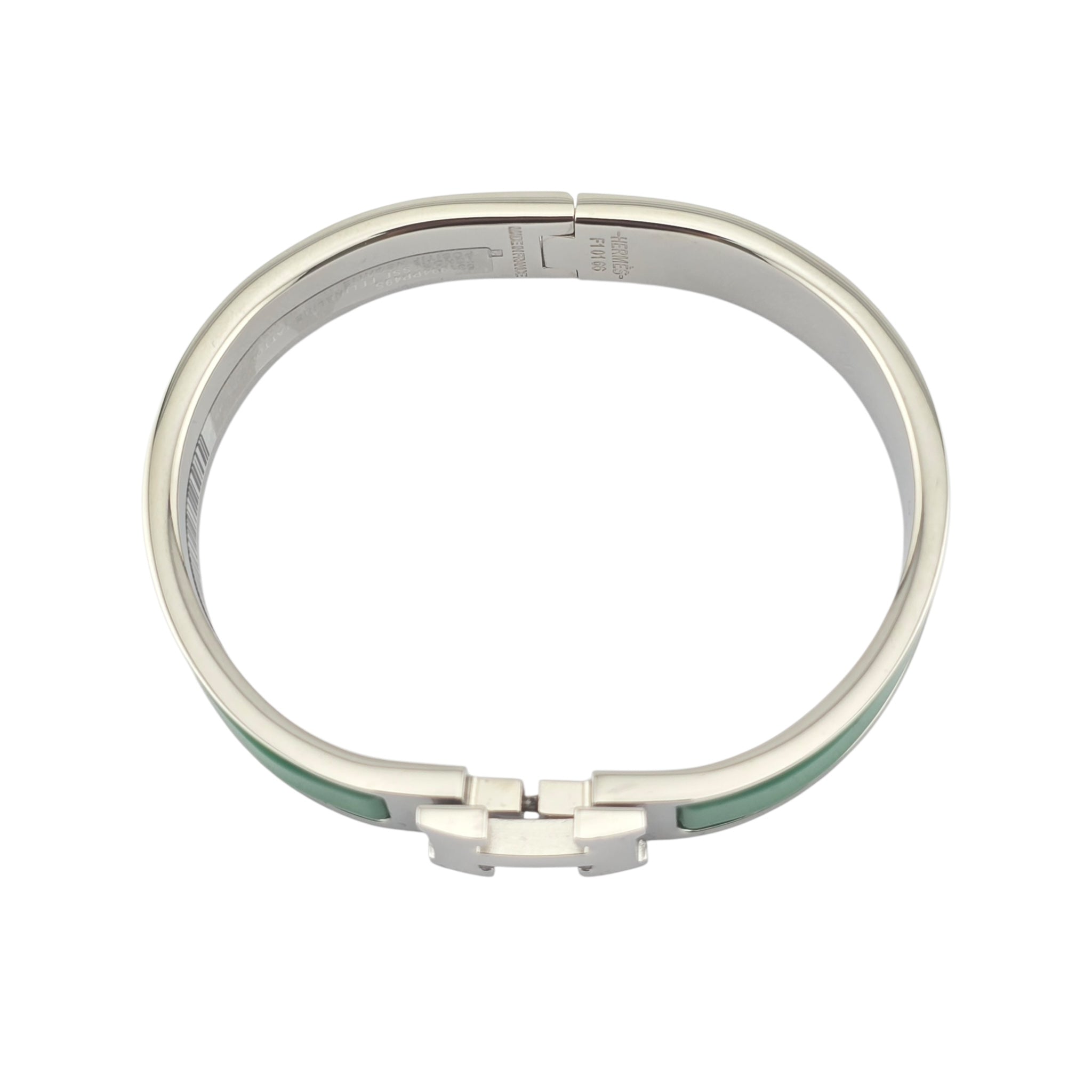 Hermes Clic H Bracelet Green Palladium GM