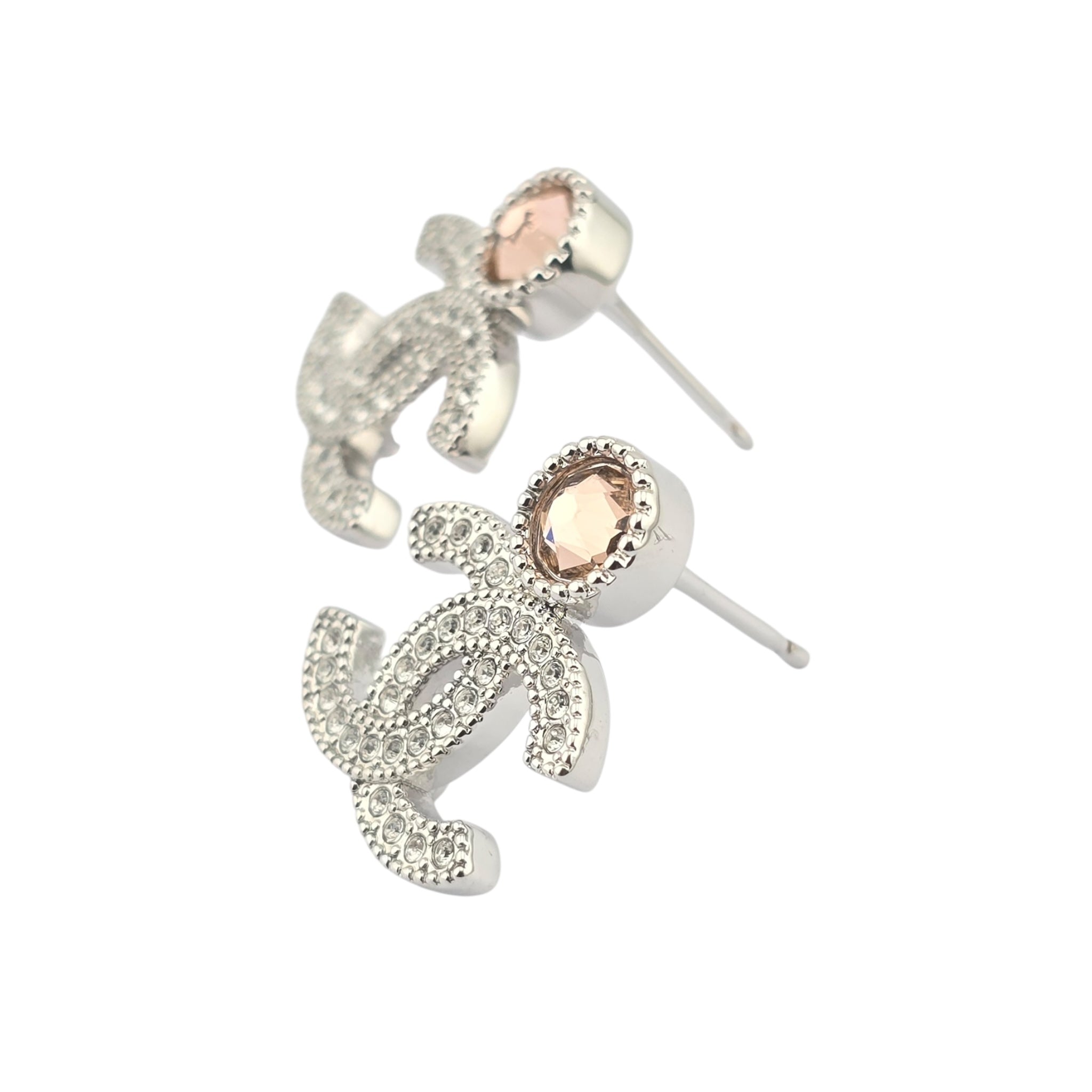 Chanel CC Crystal Stud Earrings 2025