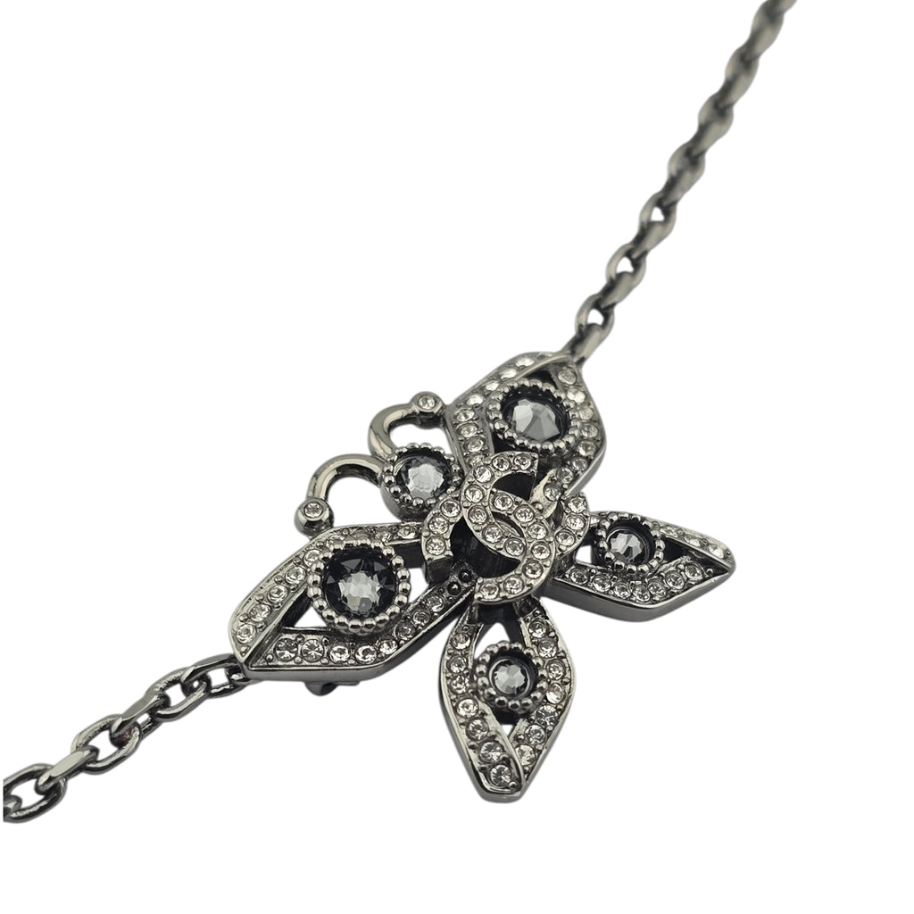 Chanel CC Butterfly Gunmetal Grey Bracelet B25