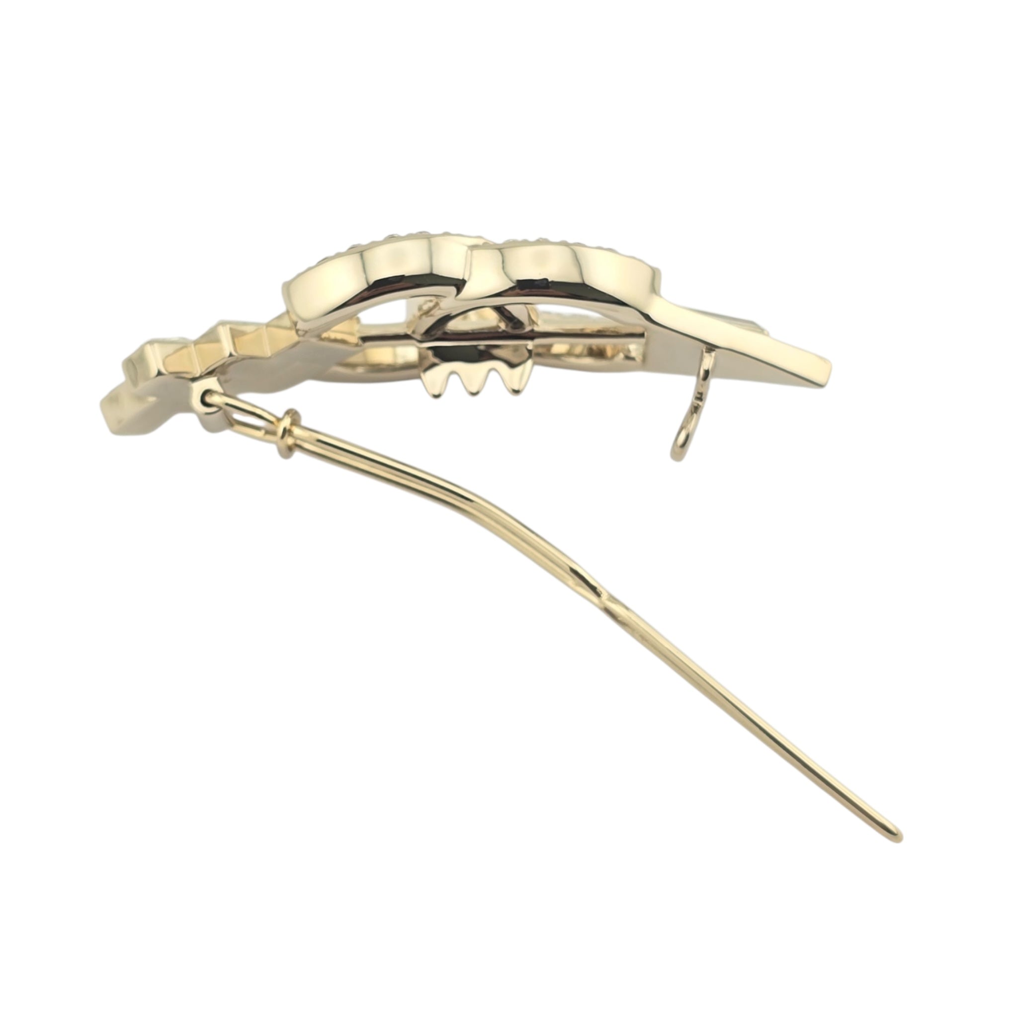 Chanel CC Gold Arrow Crystal Hair Pin