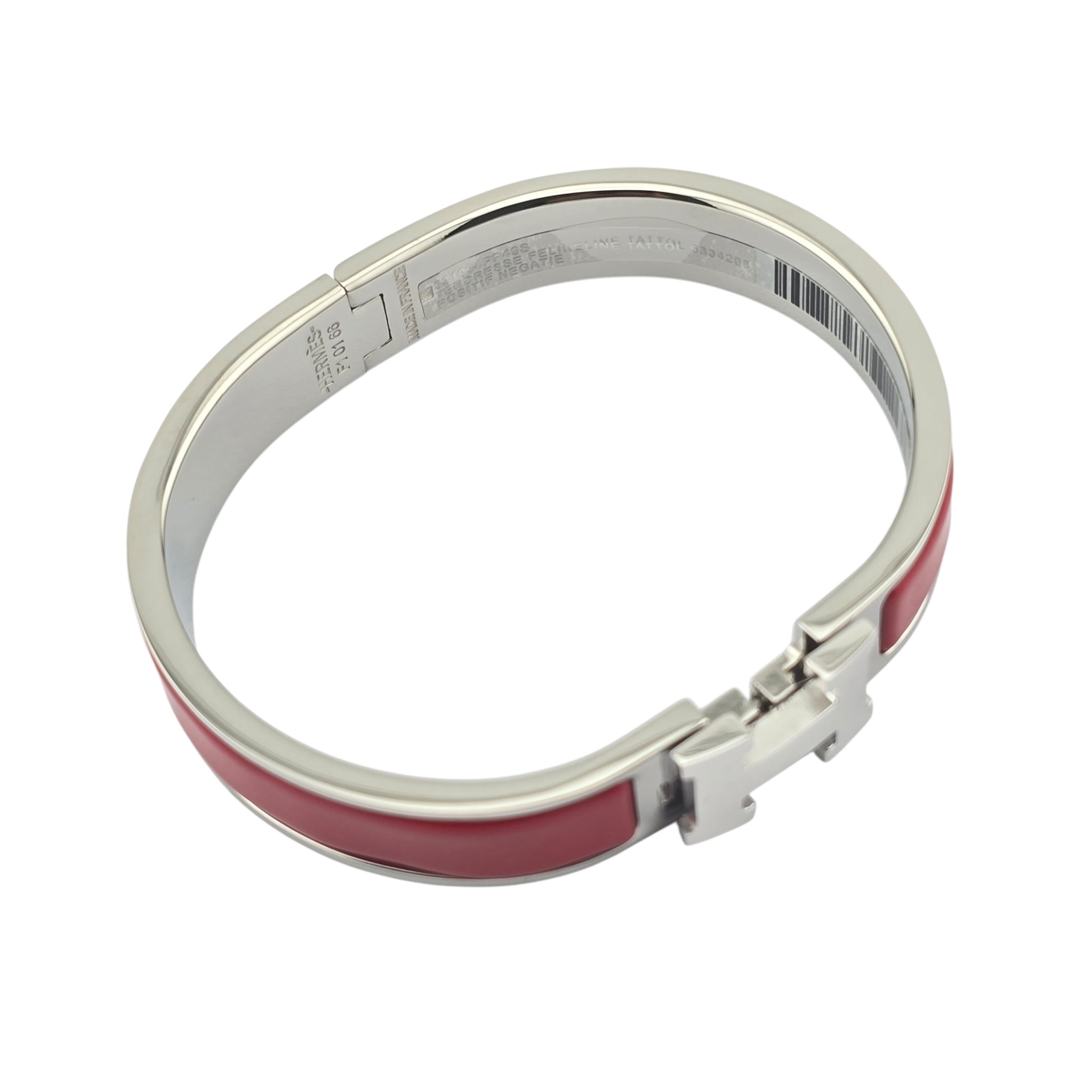 Hermes Clic H Bracelet Red Palladium GM