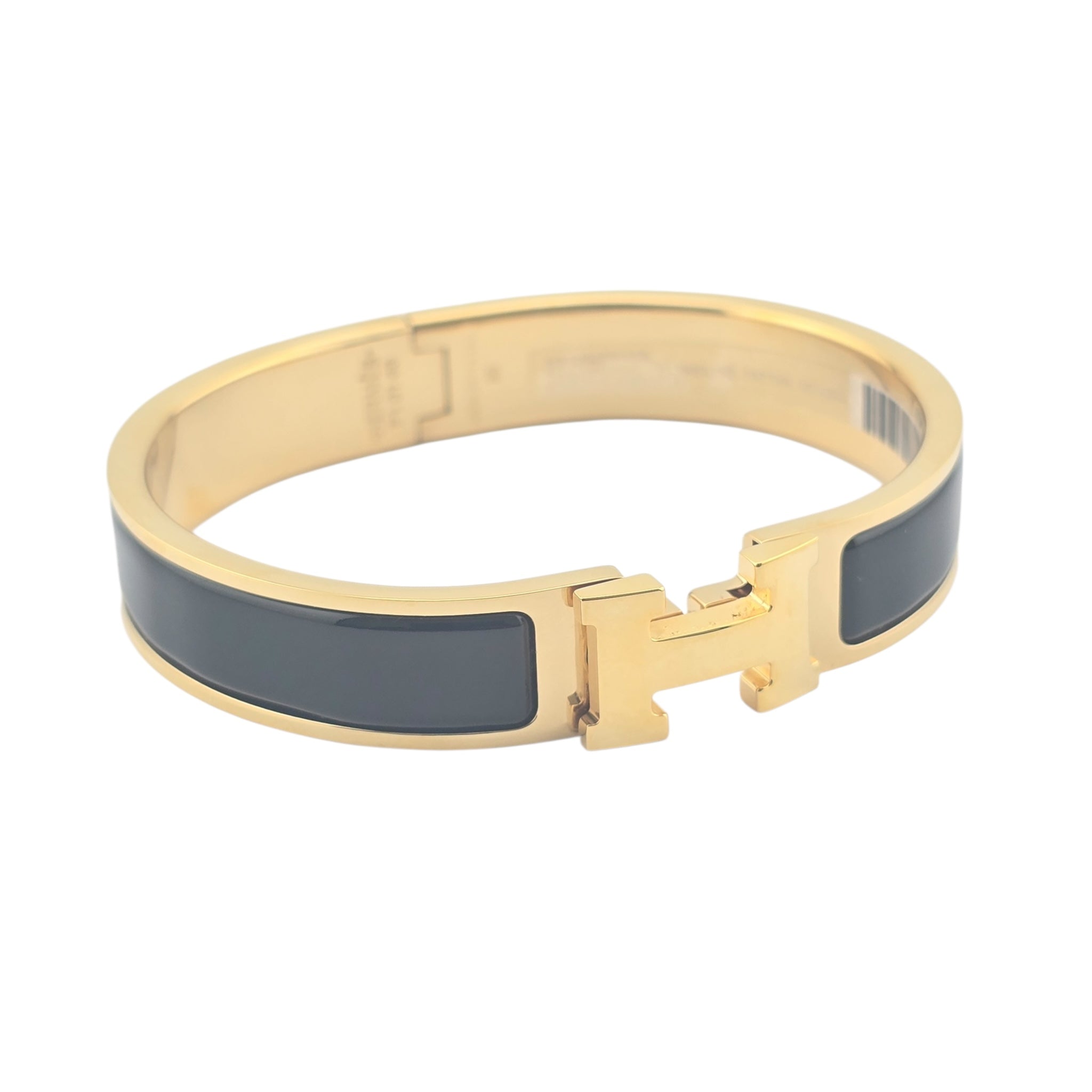 Hermes Clic H Bracelet Black Noir Gold GM