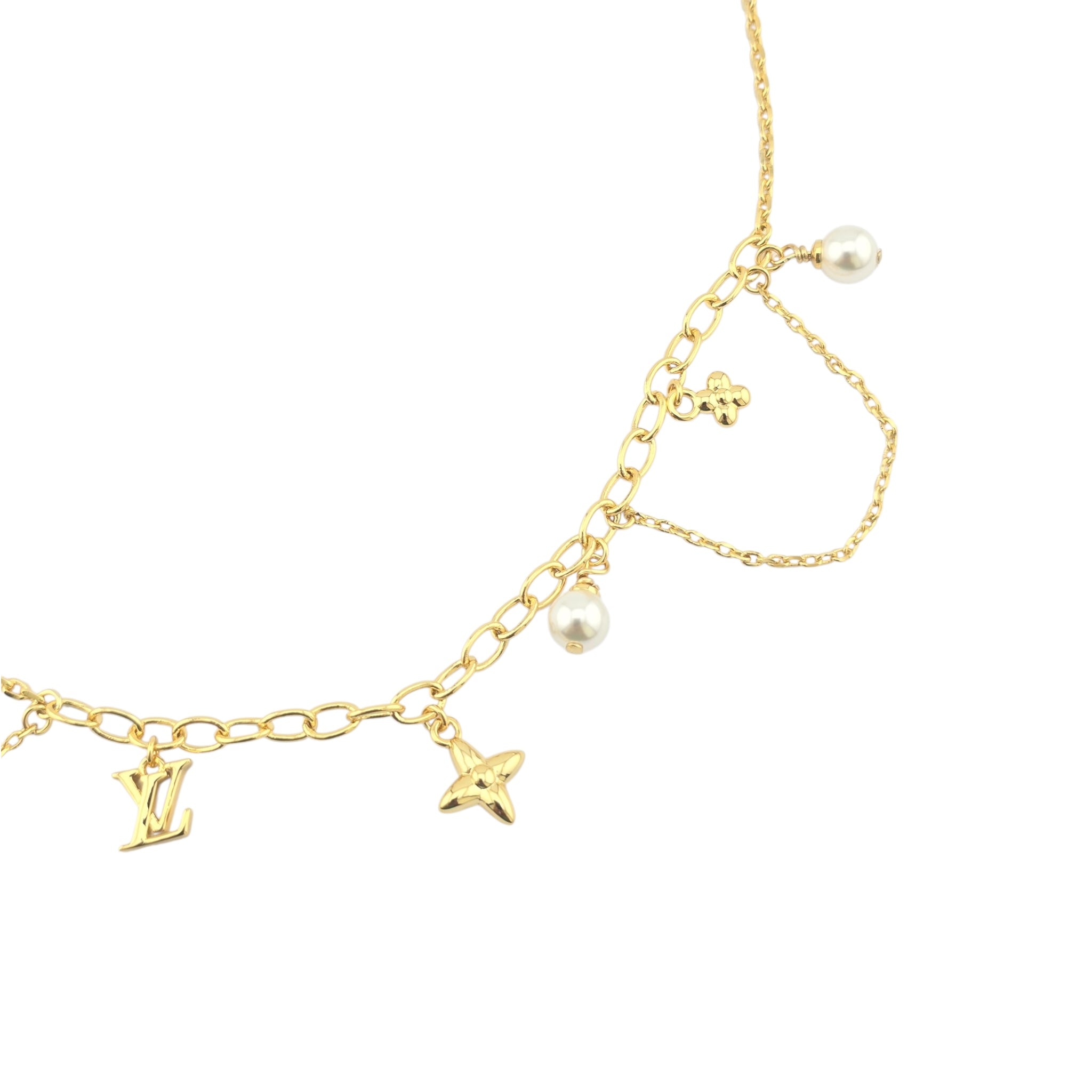 Louis Vuitton LV Blooming Pearls Gold  Necklace