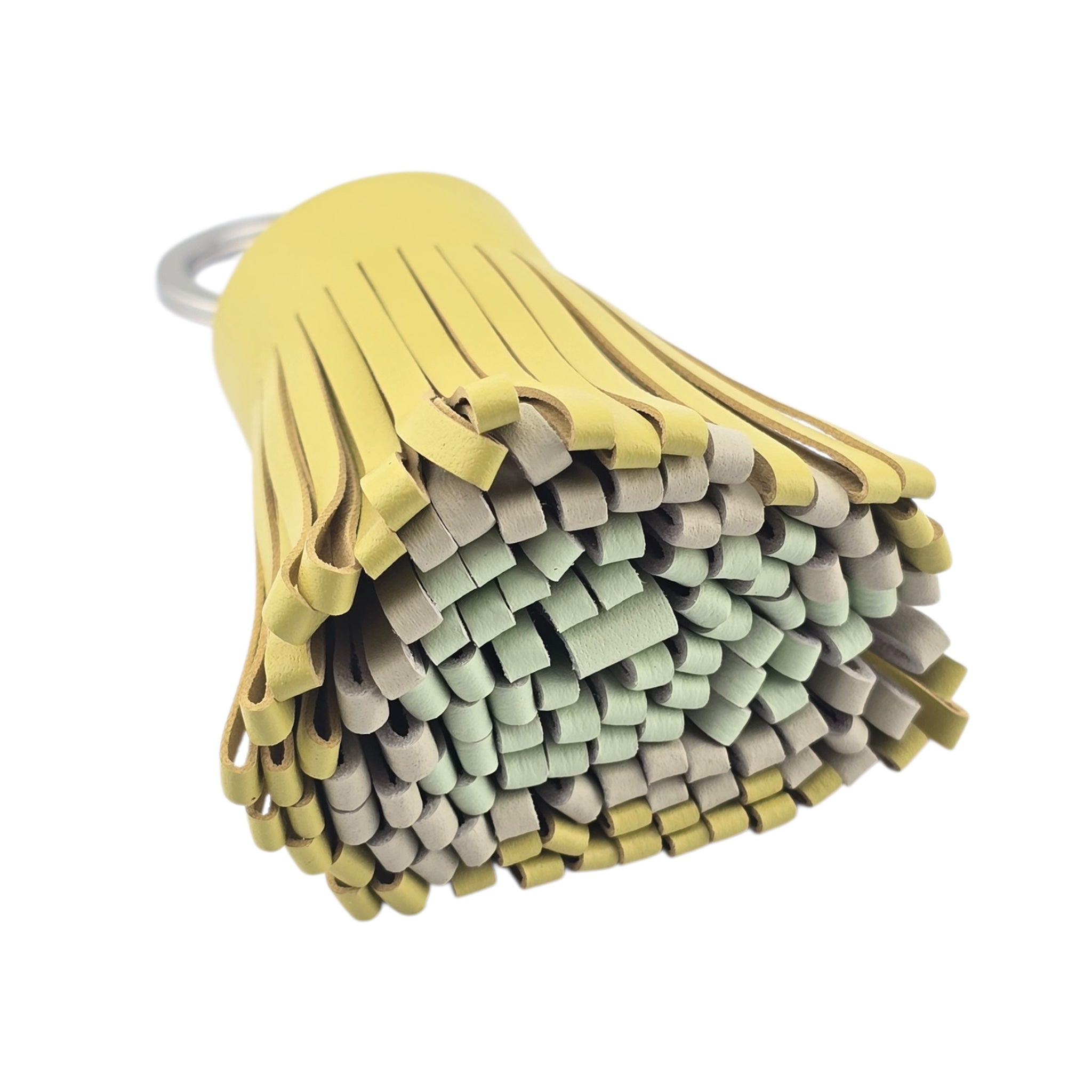 Hermes Carmen Key Ring Lime / Craie