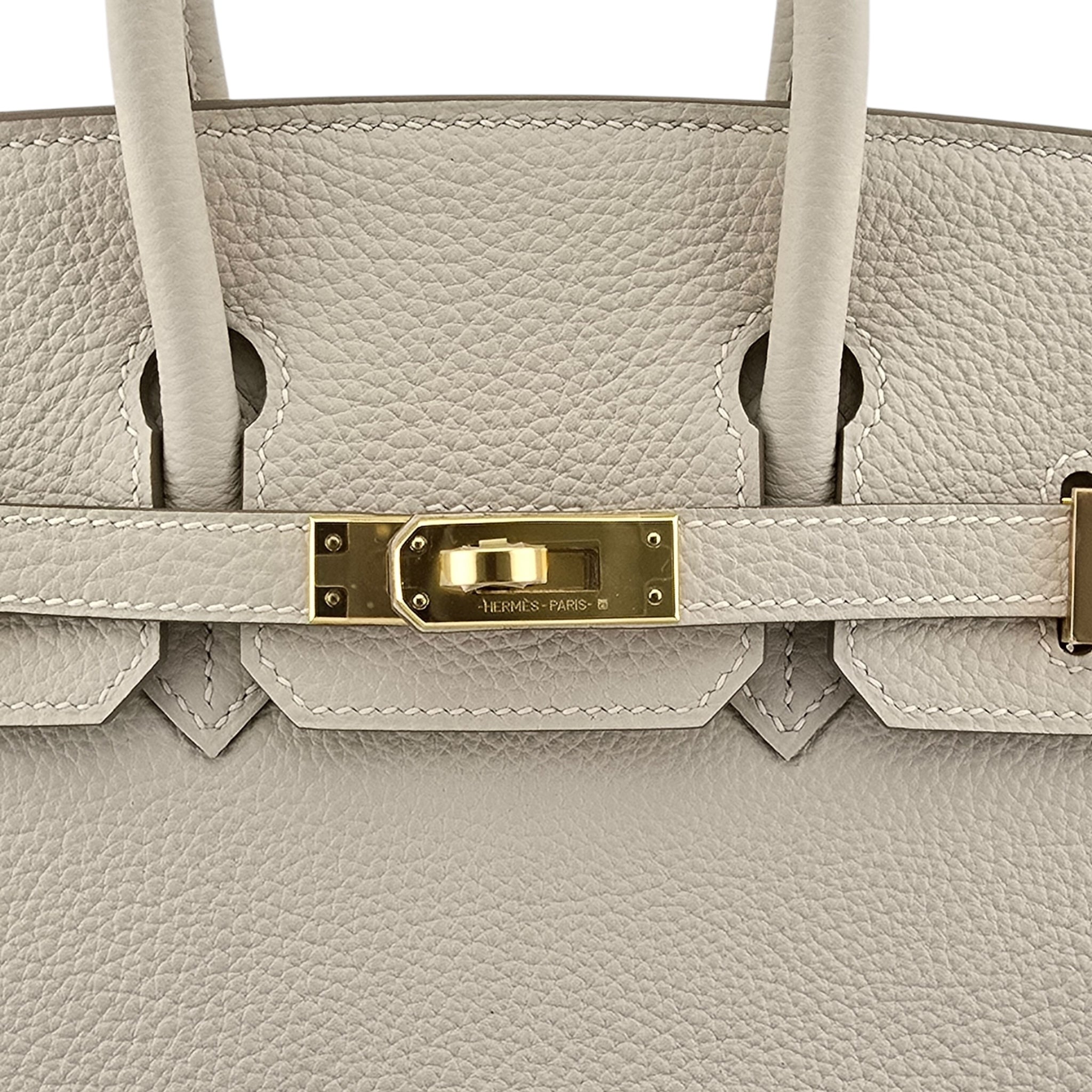 Hermes Birkin 25 Craie Togo GHW Bag
