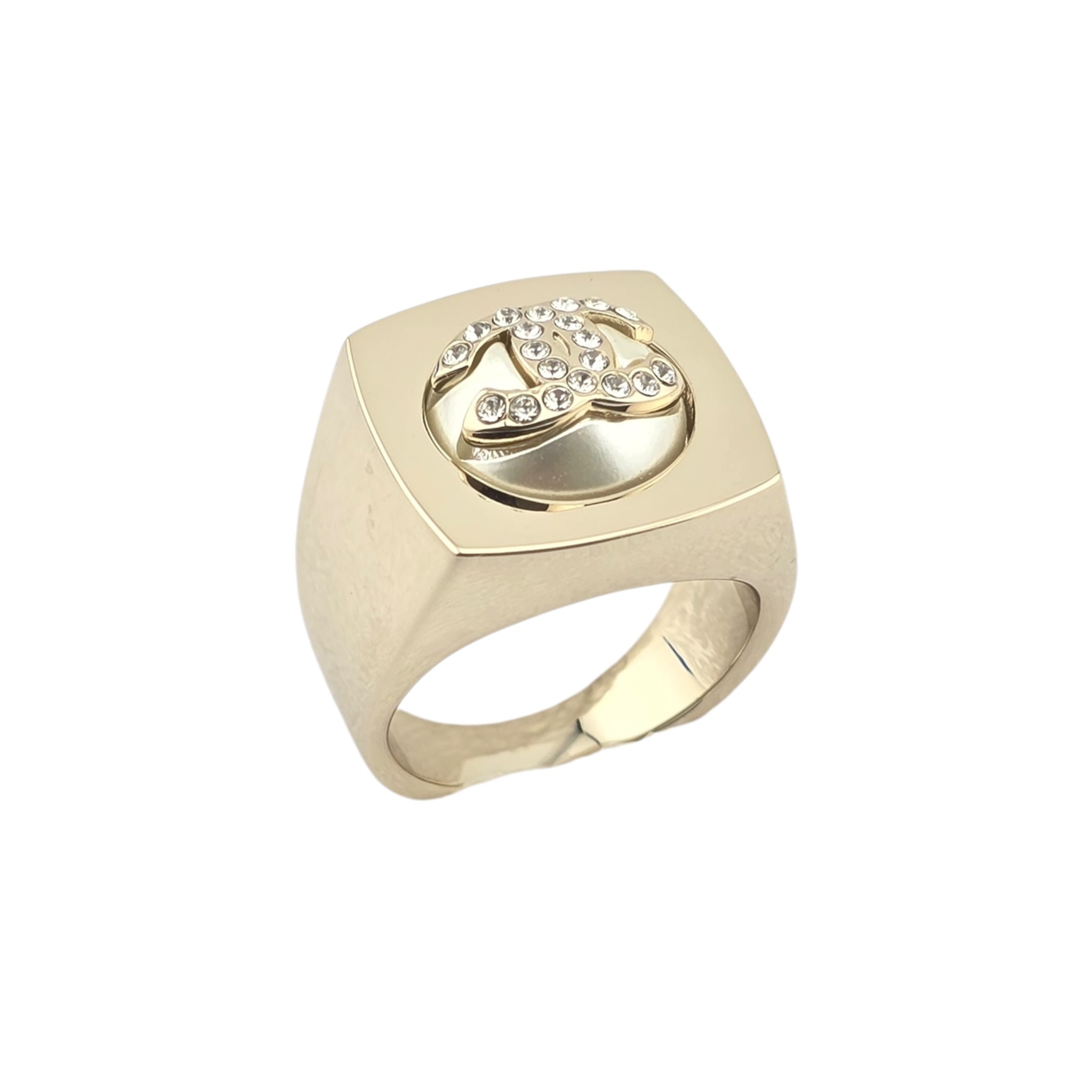Chanel CC Gold Pearl Ring B23