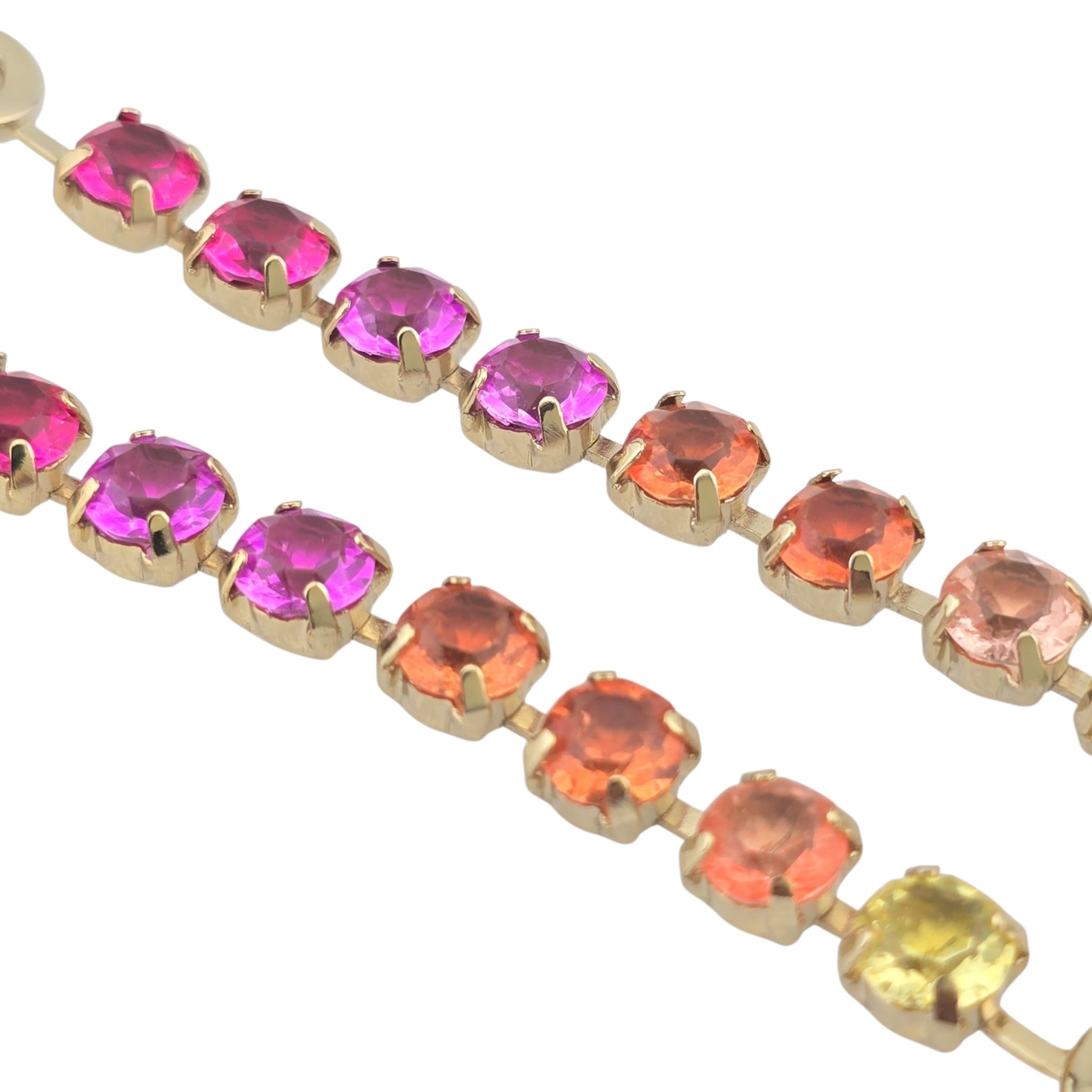 Chanel CC Rainbow Crystal Earrings A24