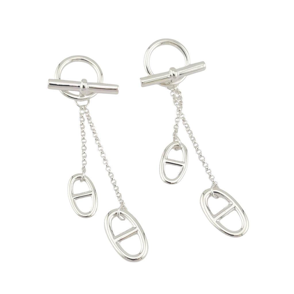 Hermes Farandole Sterling Silver Medium Earrings