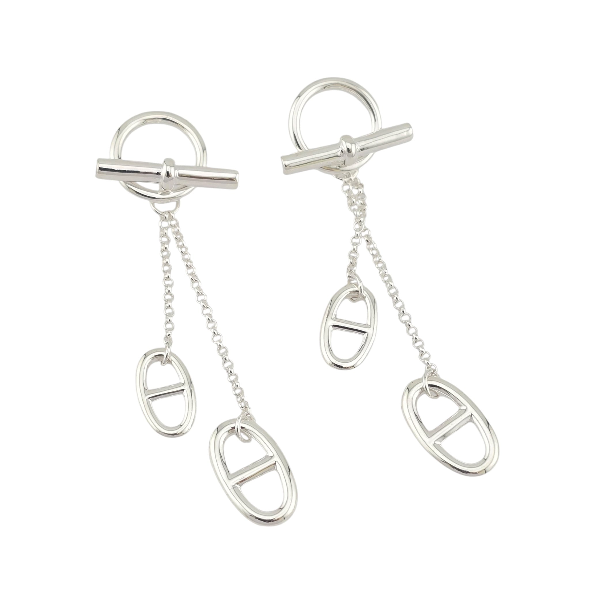 Hermes Farandole Sterling Silver Medium Earrings