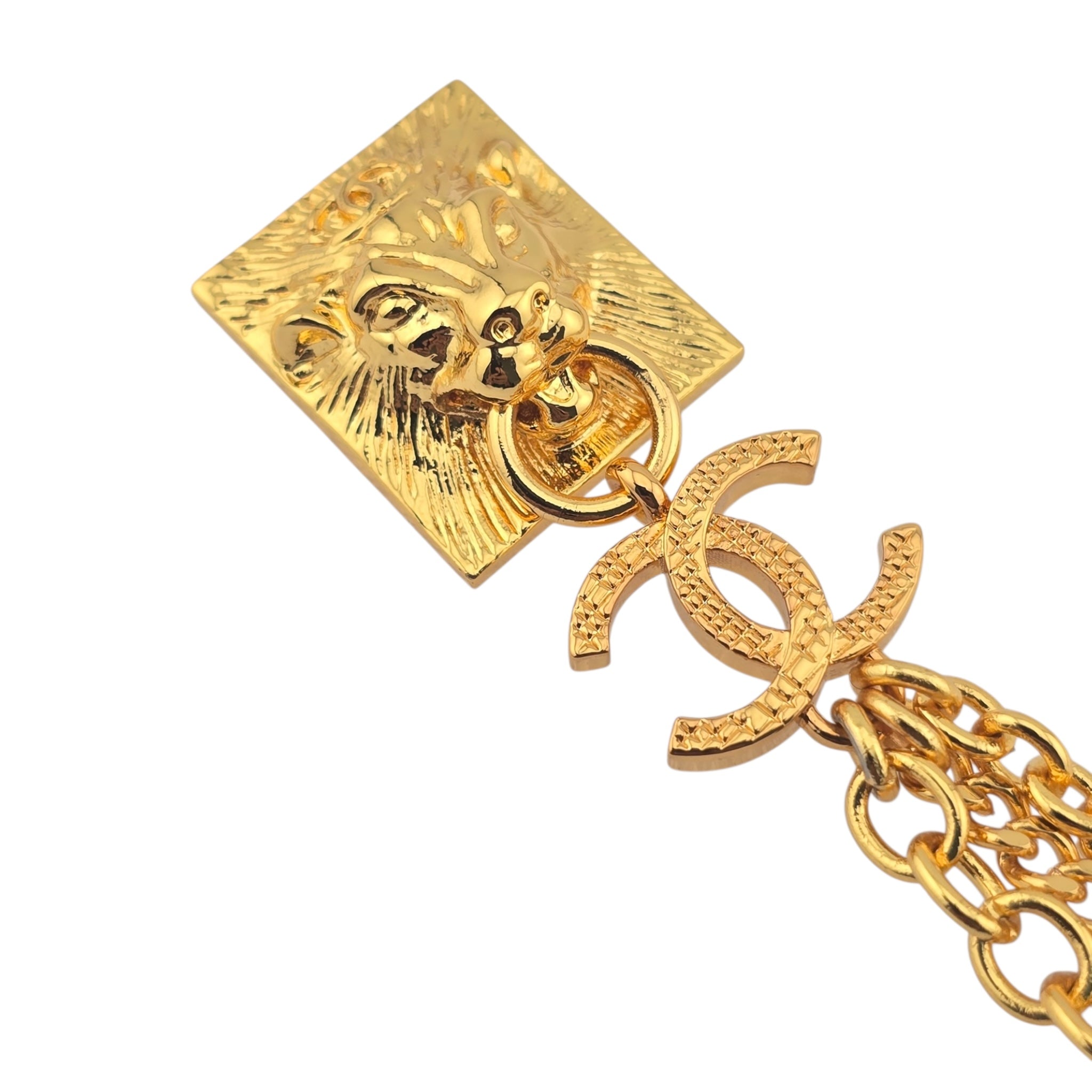 Chanel Gold Lion Chain Brooch 2022 CHANEL