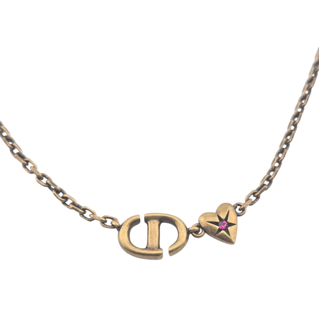Christian Dior Lucky Charms Heart Necklace DIOR