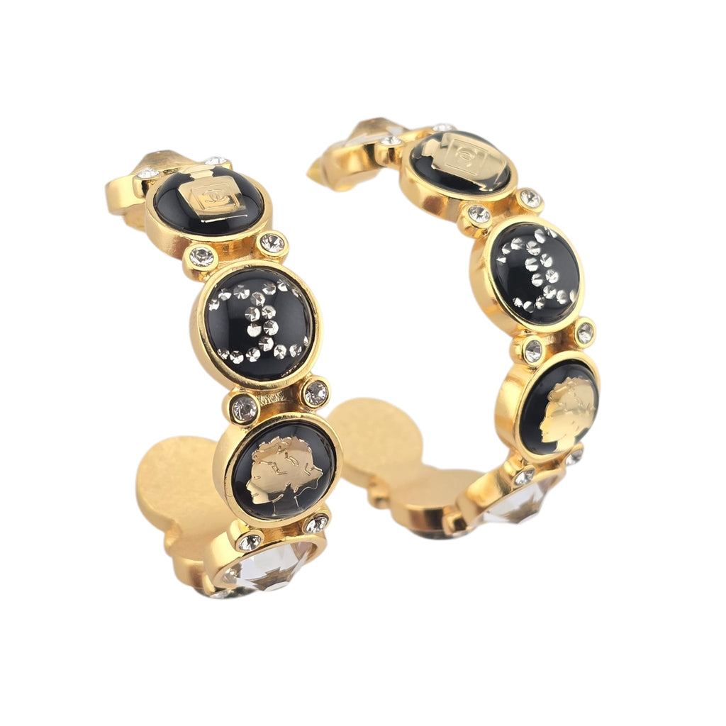 Chanel CC Gold Hoop Earrings 2020 CHANEL