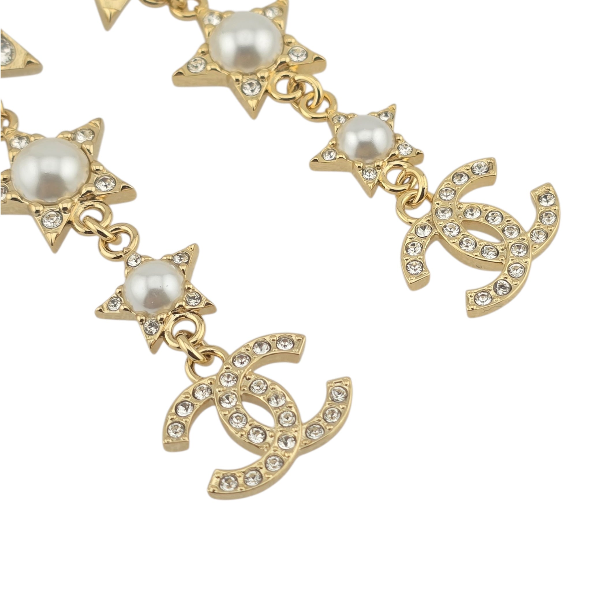 Chanel CC Gold Stars Drop Earrings 2024 CHANEL