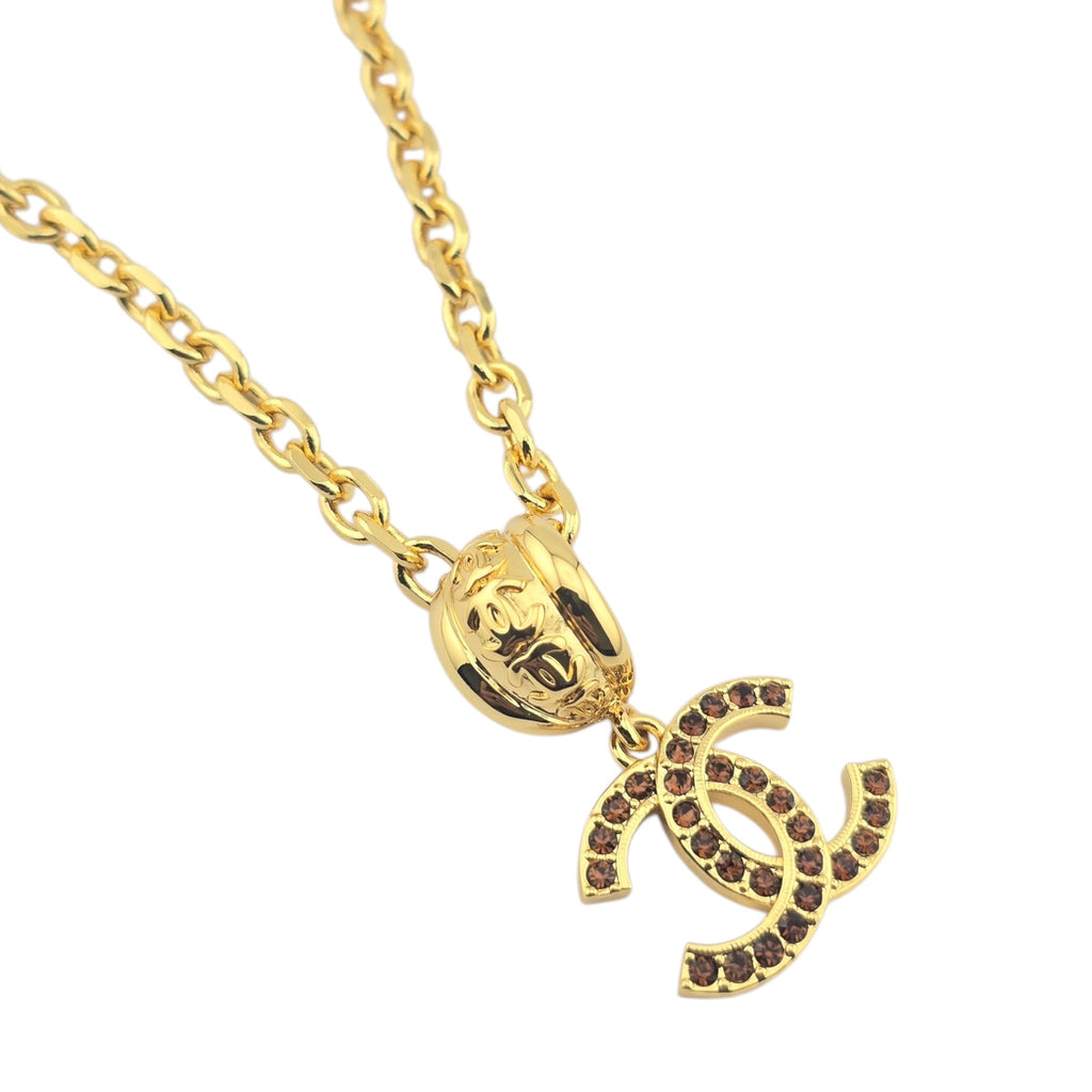 Chanel CC Gold Pendant Necklace 2025 CHANEL