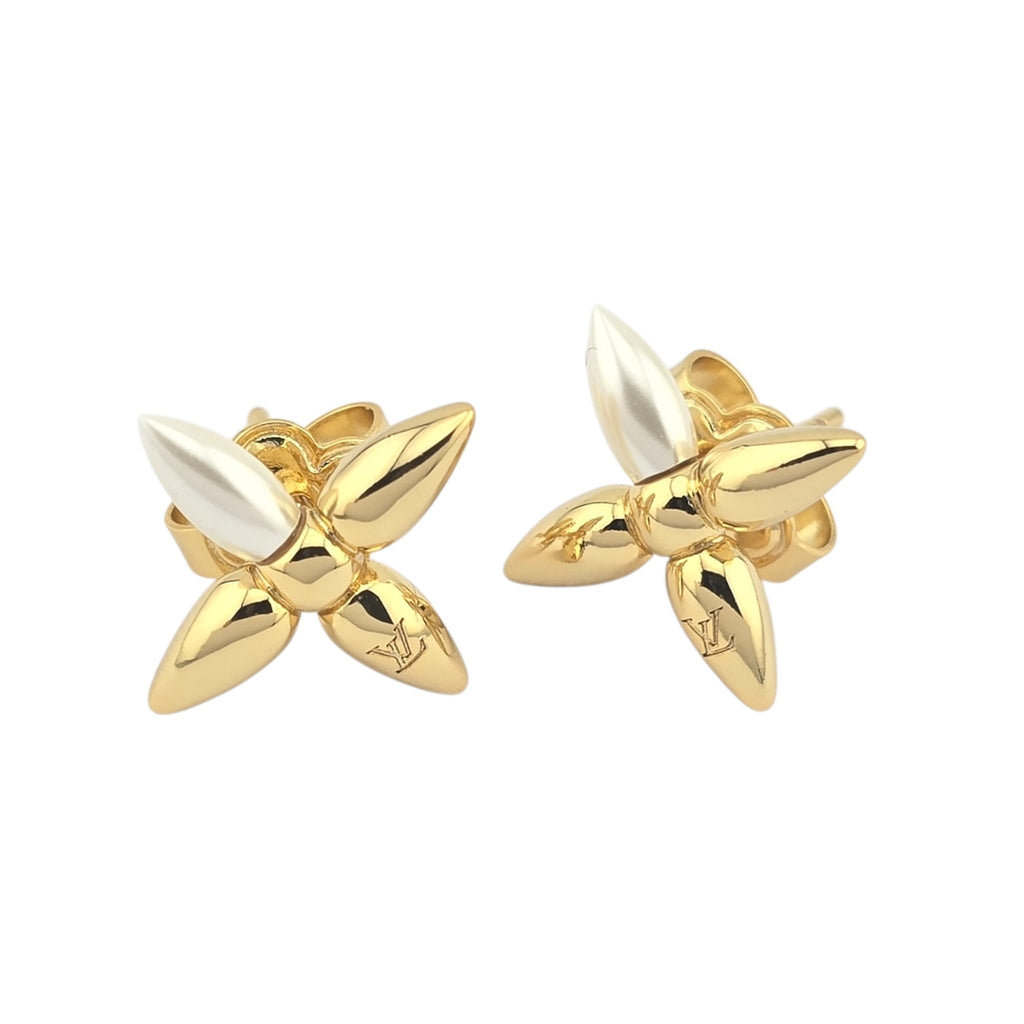 Louis Vuitton LV Louisette Gold Earrings LOUIS VUITTON