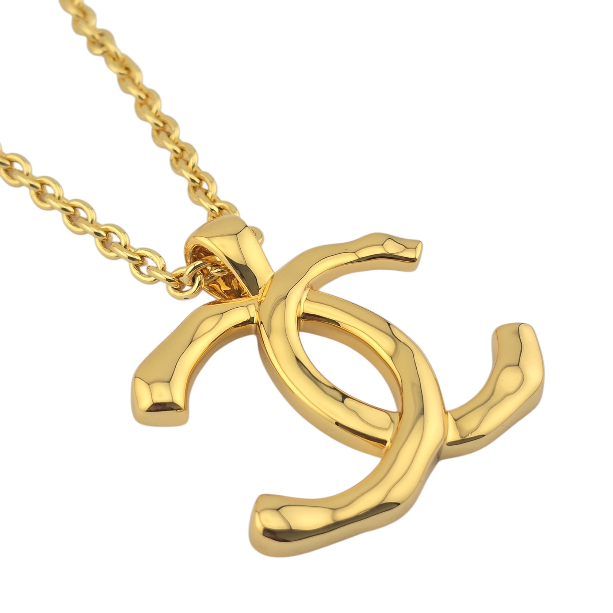 Chanel CC Gold Large Pendant Necklace 2023 CHANEL