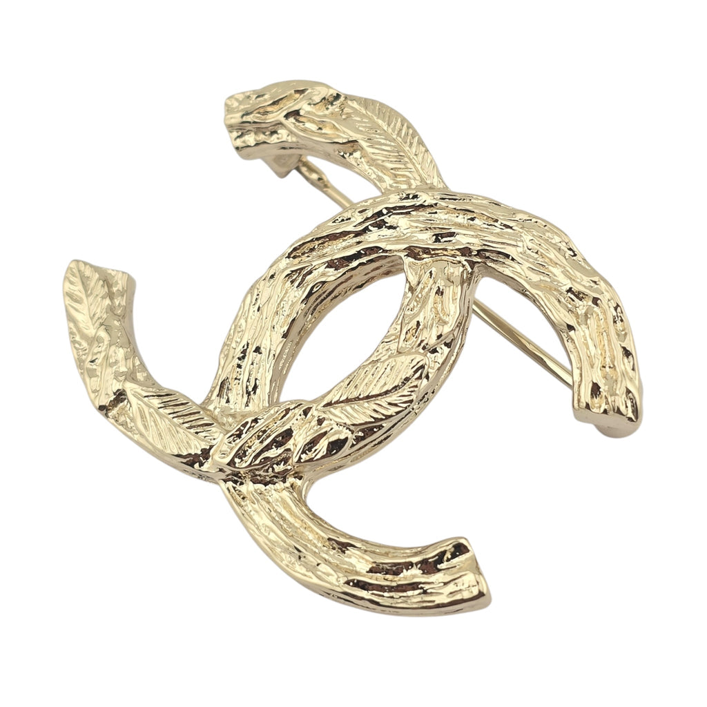 Chanel CC Metal Gold Brooch 2025 CHANEL