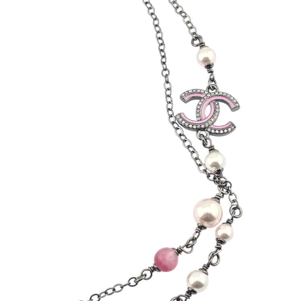 Chanel CC Ruthenium Pink Long Necklace 2025 CHANEL