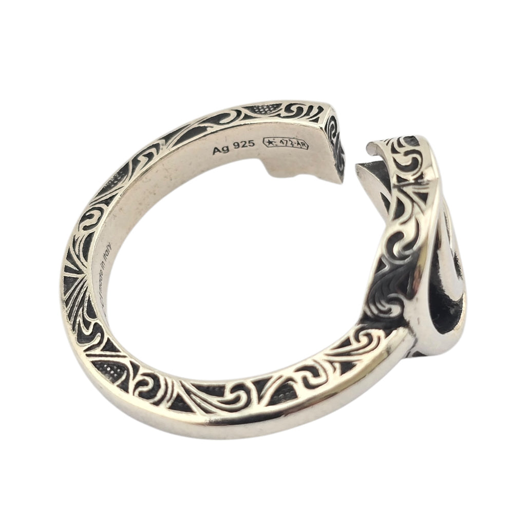 GUCCI GG Marmont Key Motif Silver Ring GUCCI