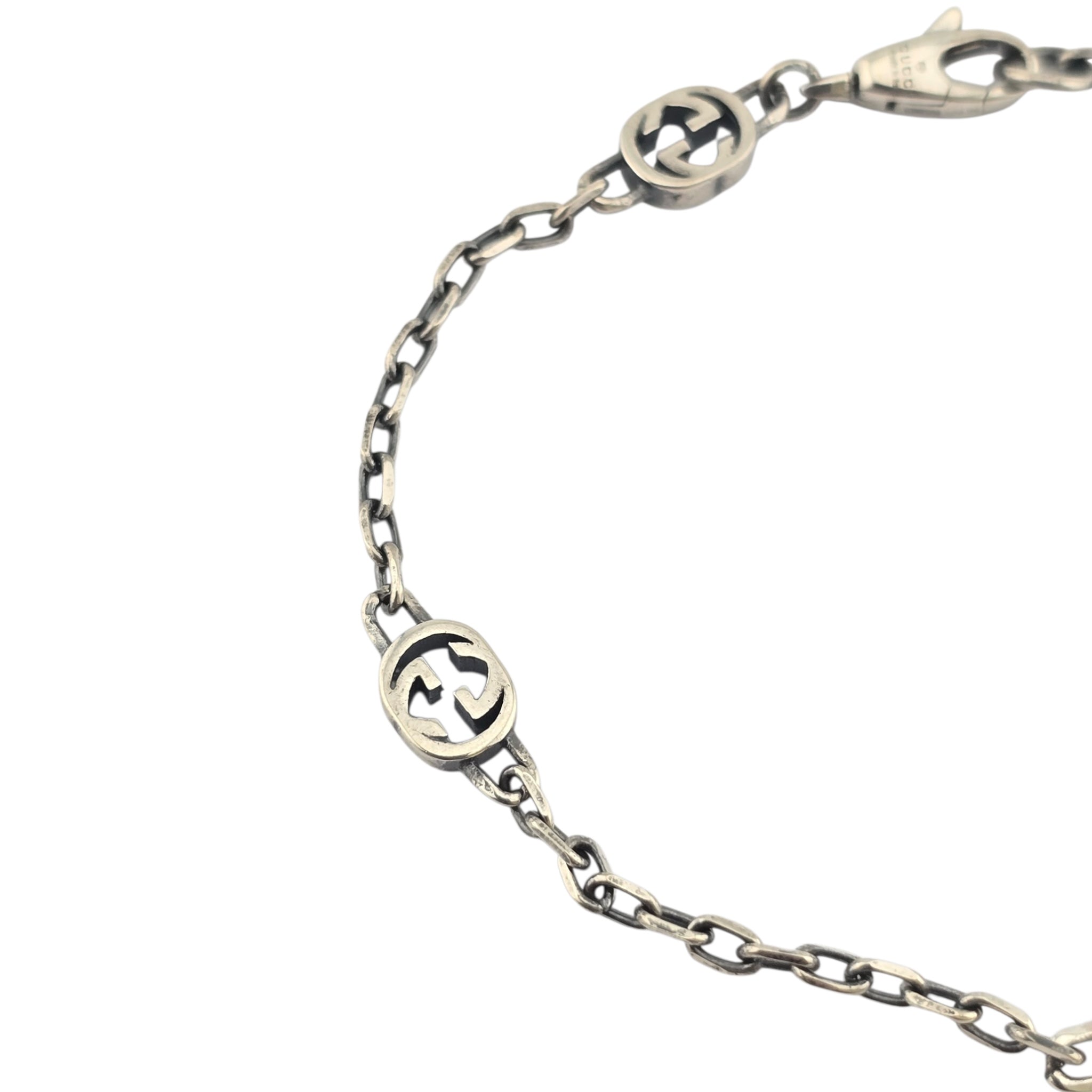 GUCCI Heart Interlocking G Silver Bracelet GUCCI