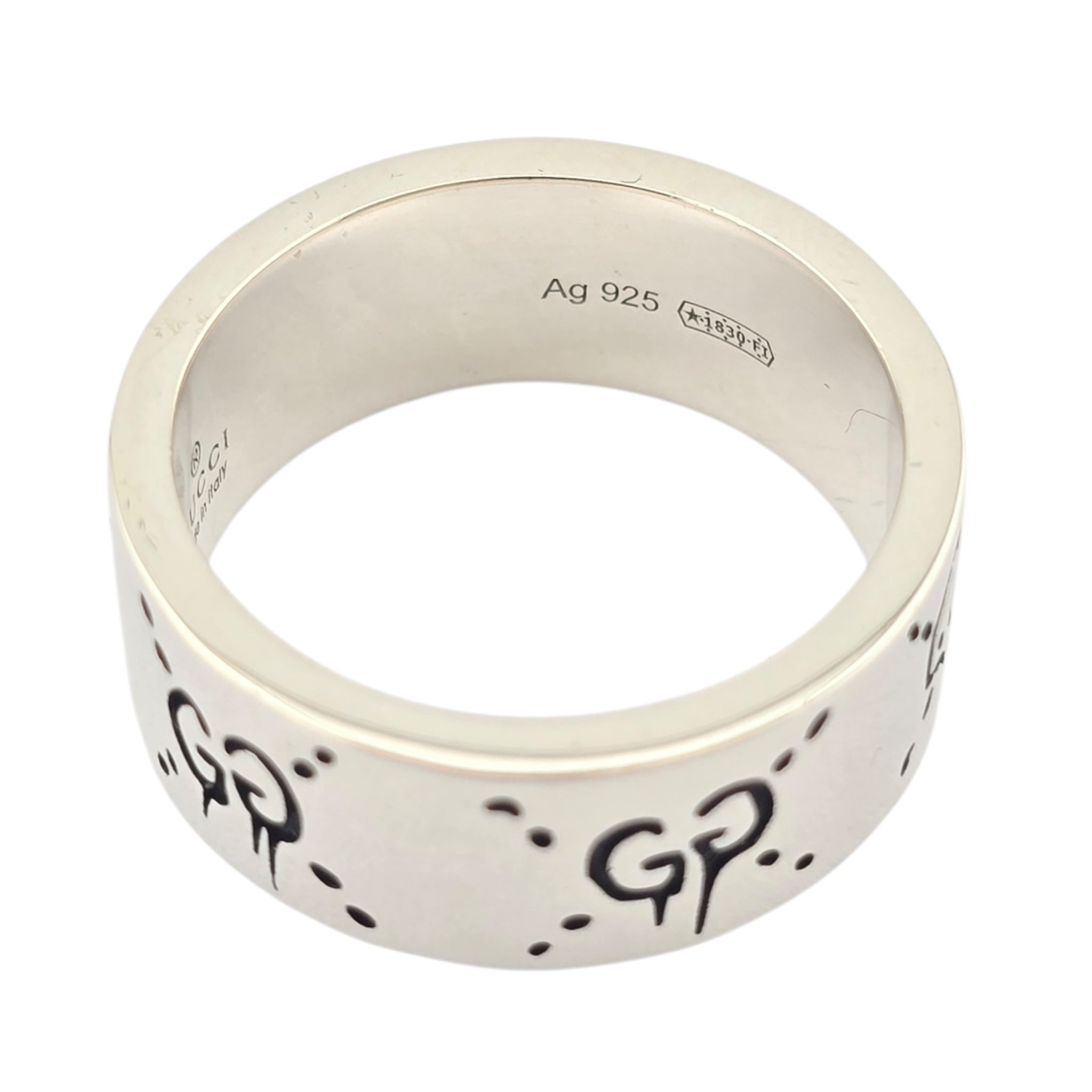 GUCCI Ghost Skull Silver GG Ring GUCCI