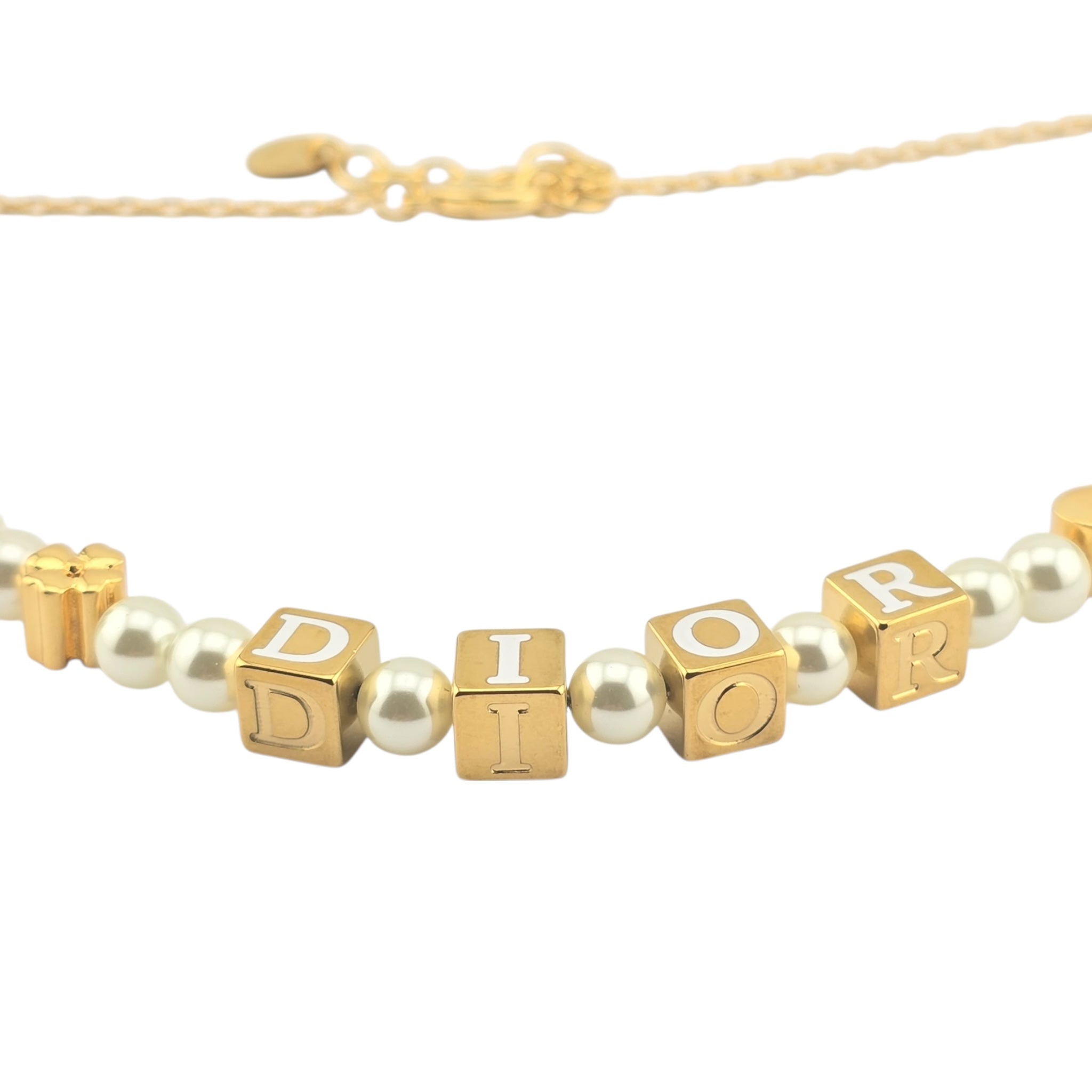 Christian Dior D-Dice Faux Pearl Necklace DIOR