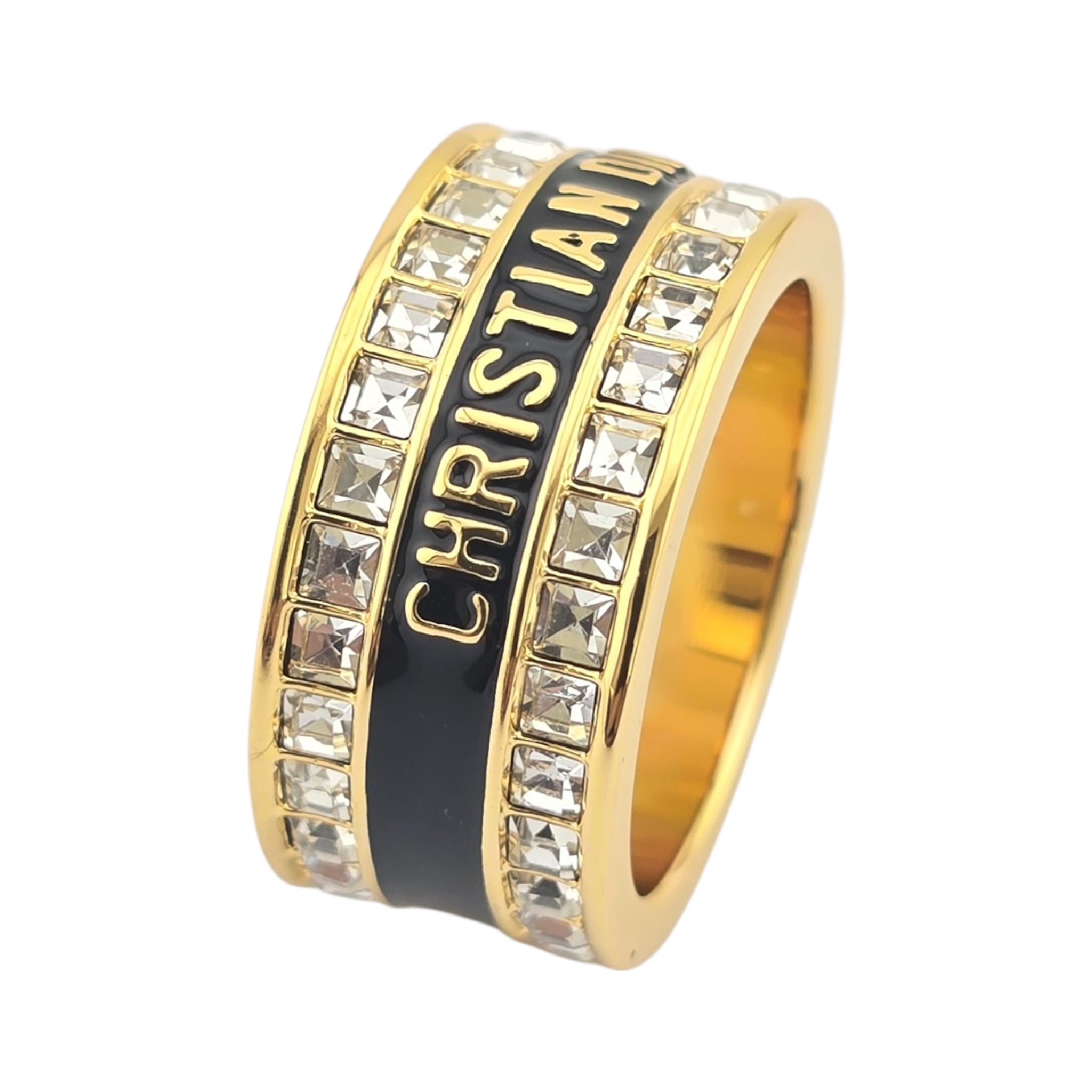 Christian Dior Night Code Black Enamel Ring DIOR