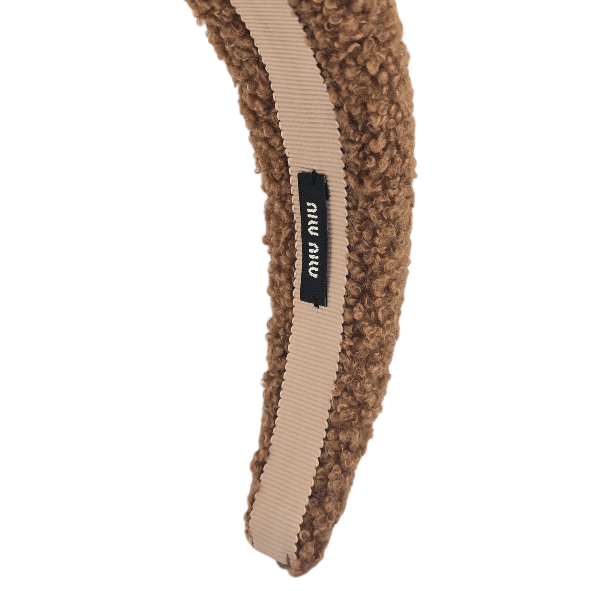 Miu Miu Shearling Logo Headband MIU MIU