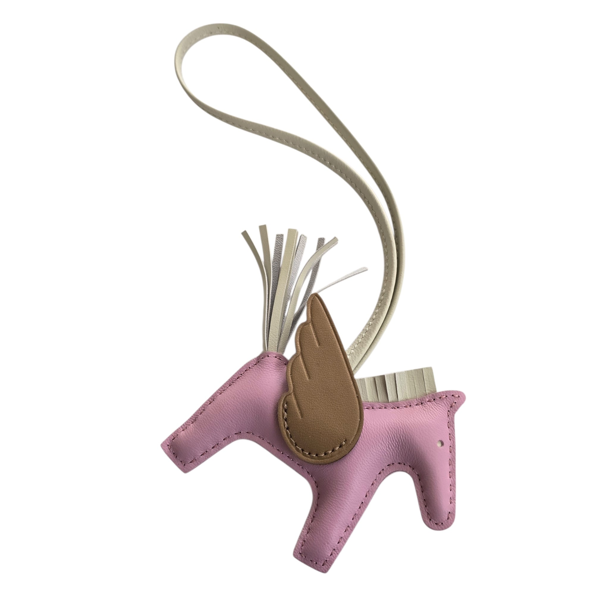 Hermes Rodeo Pegase PM Bag Charm Mauve Sylvestre/Craie/Chai HERMES