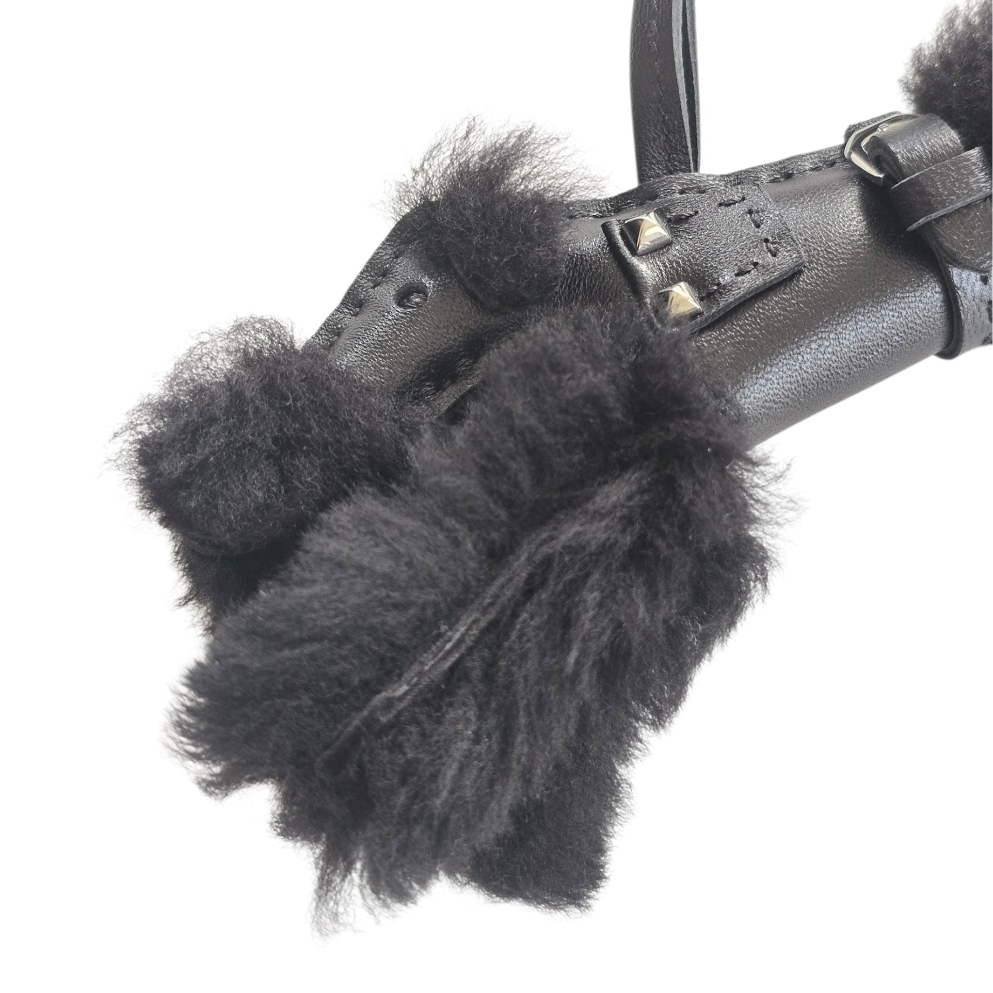 Hermes Budy Punk Bag Charm Black HERMES