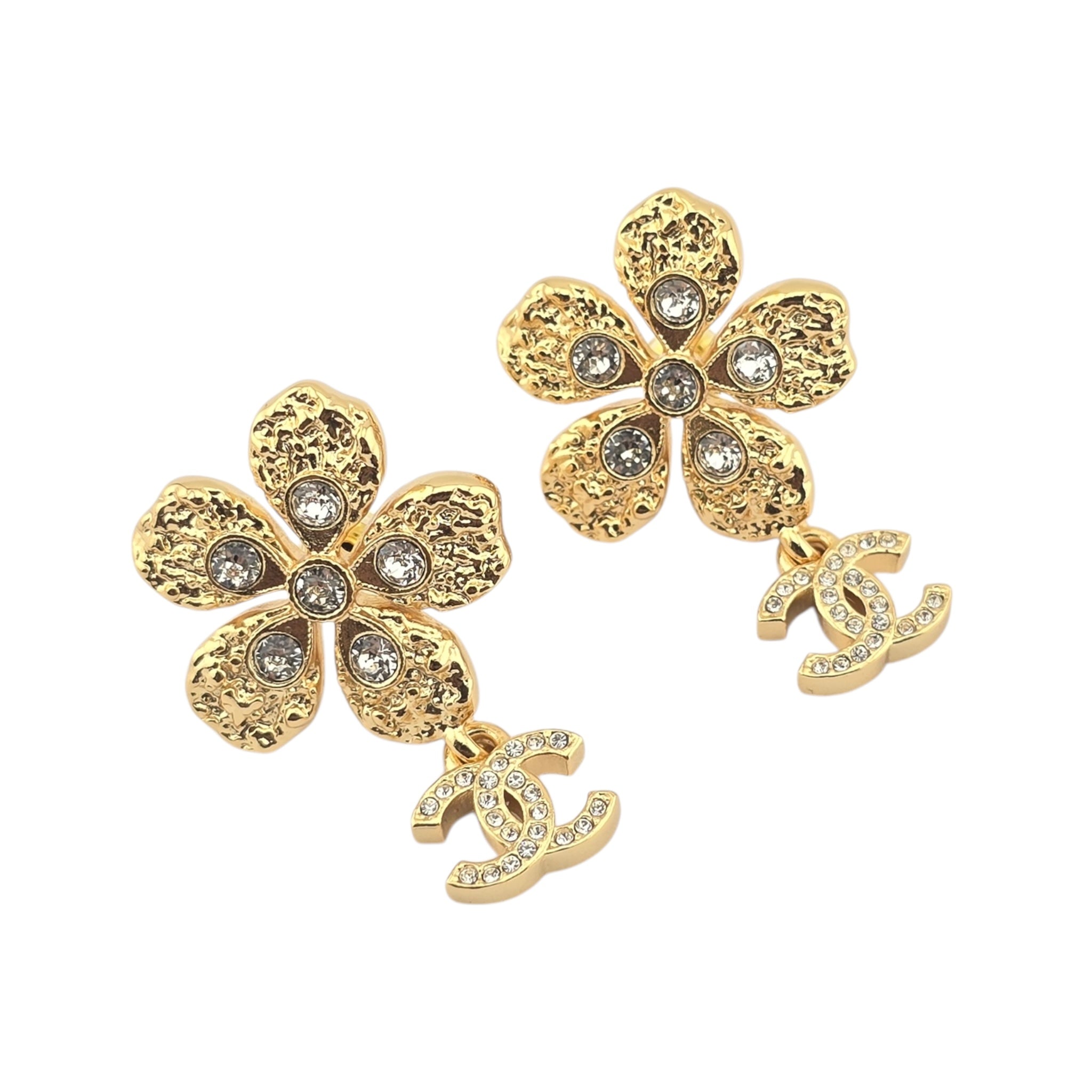 Chanel CC Gold Floral Earrings 26C 2026