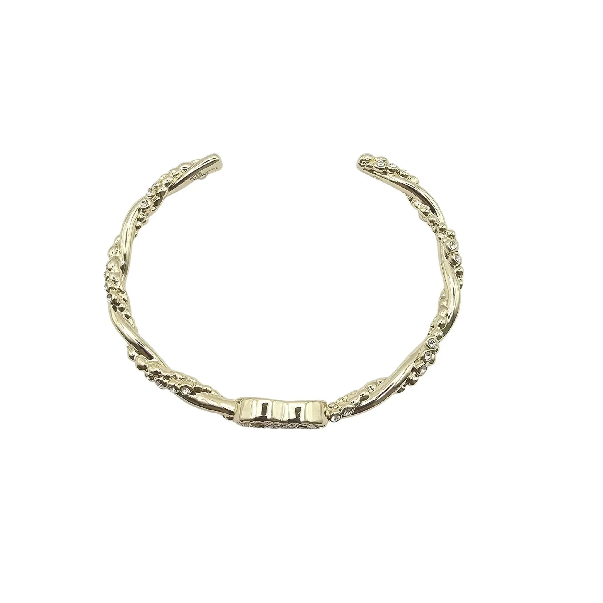 Chanel CC Gold Crystal Bangle 2023 CHANEL