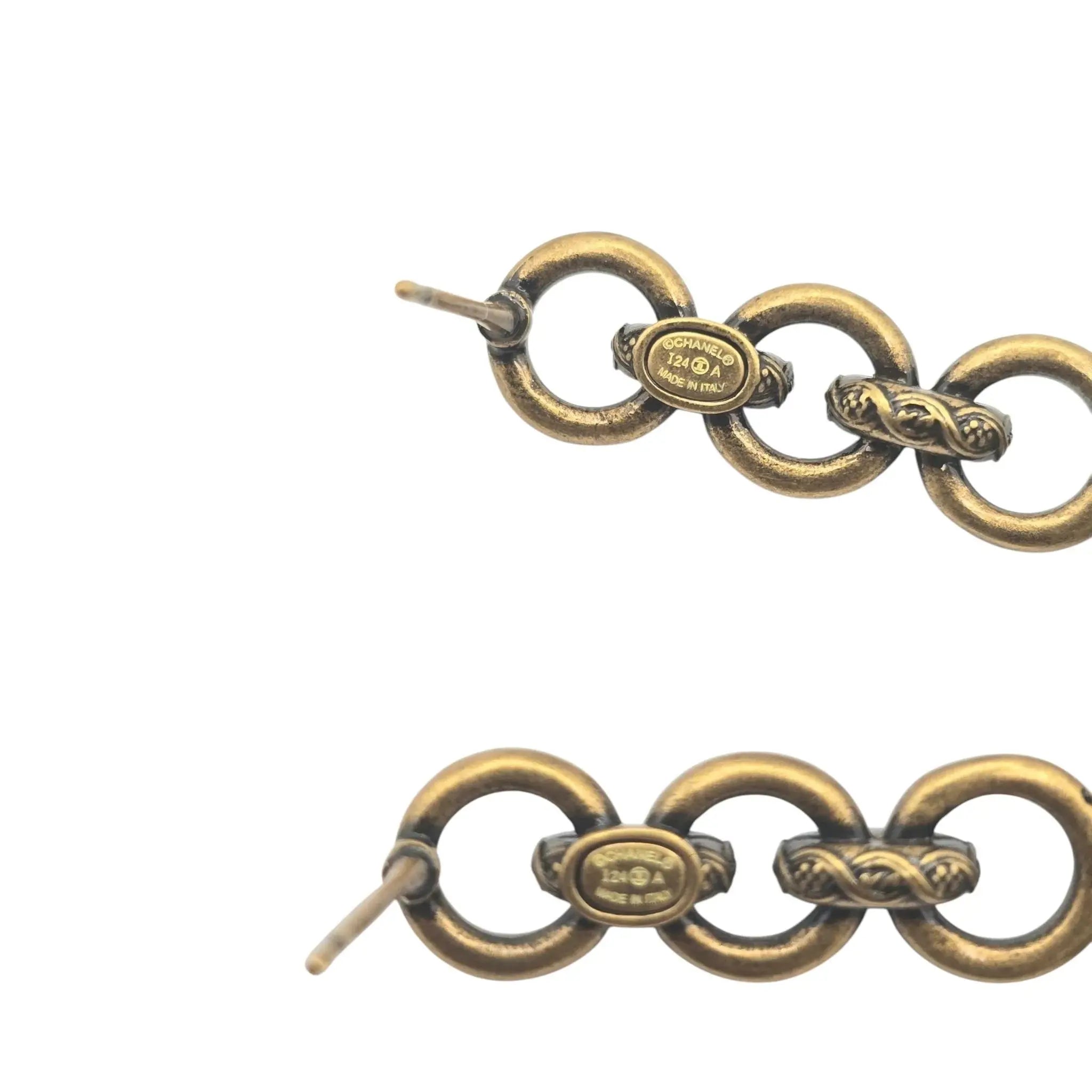 Chanel CC Gold/Bronze Stud Earrings 2024 CHANEL