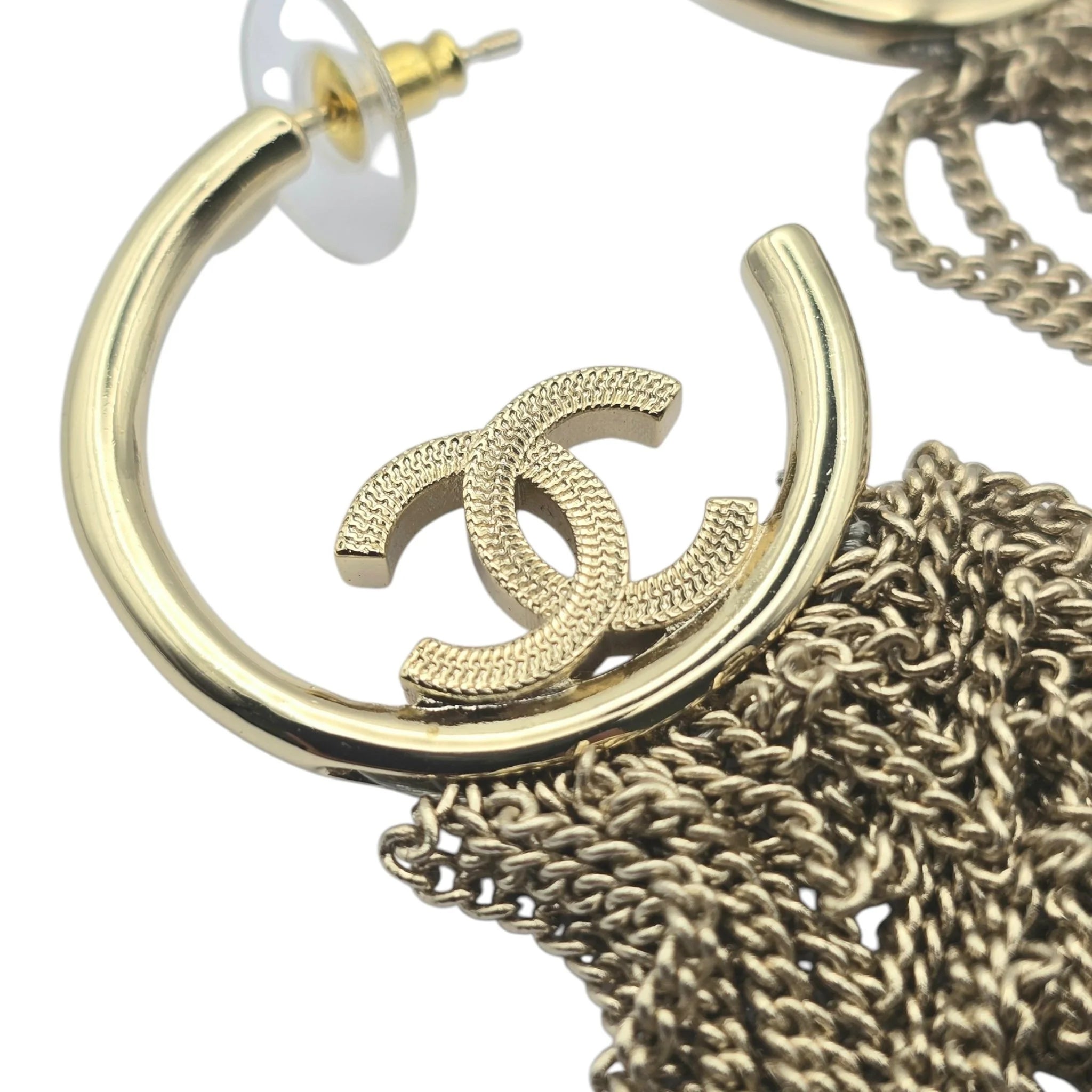 Chanel CC Chain Drop Gold Style Earrings 2022 CHANEL