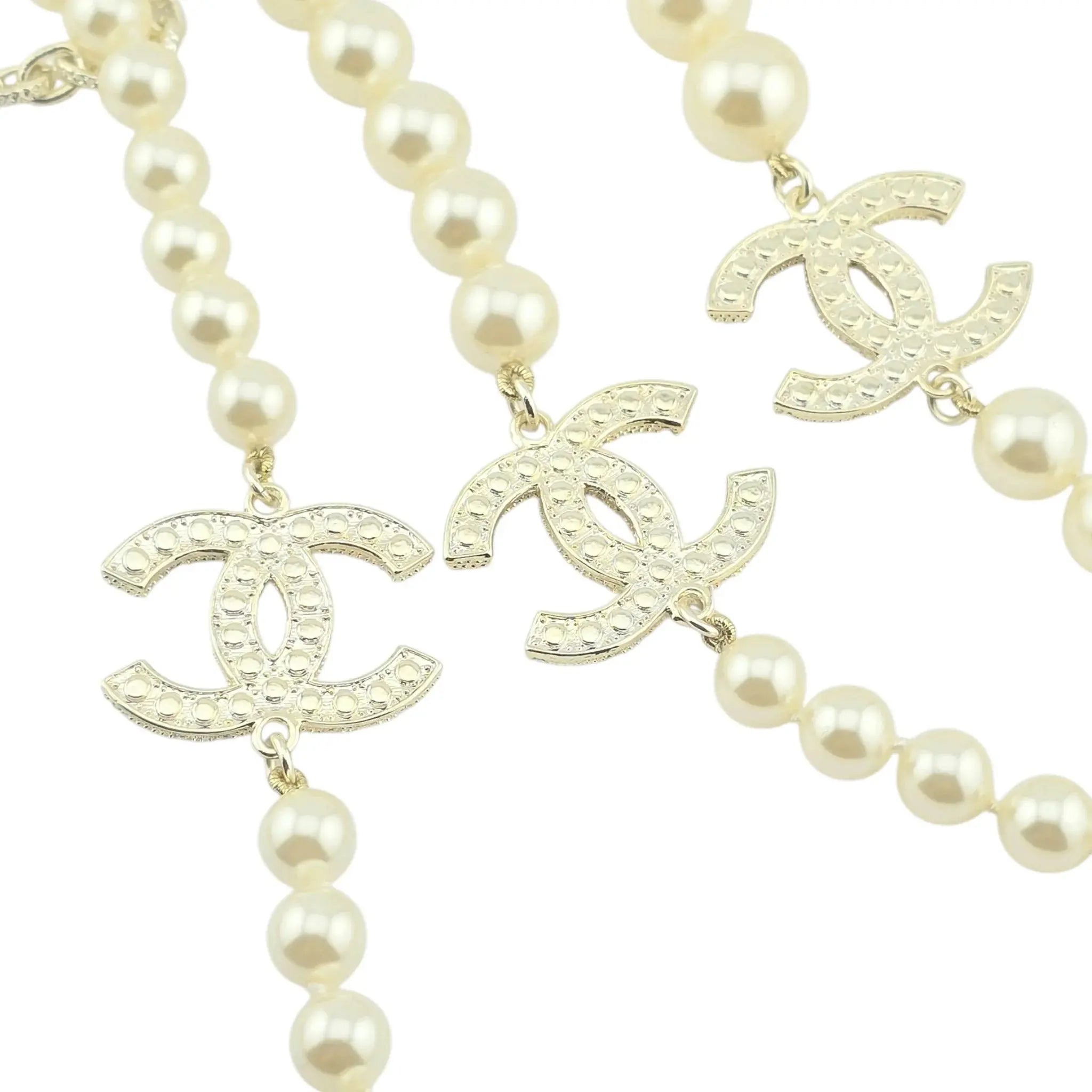 Chanel CC Long Faux Pearl 100th Anniversary Necklace 2017 CHANEL