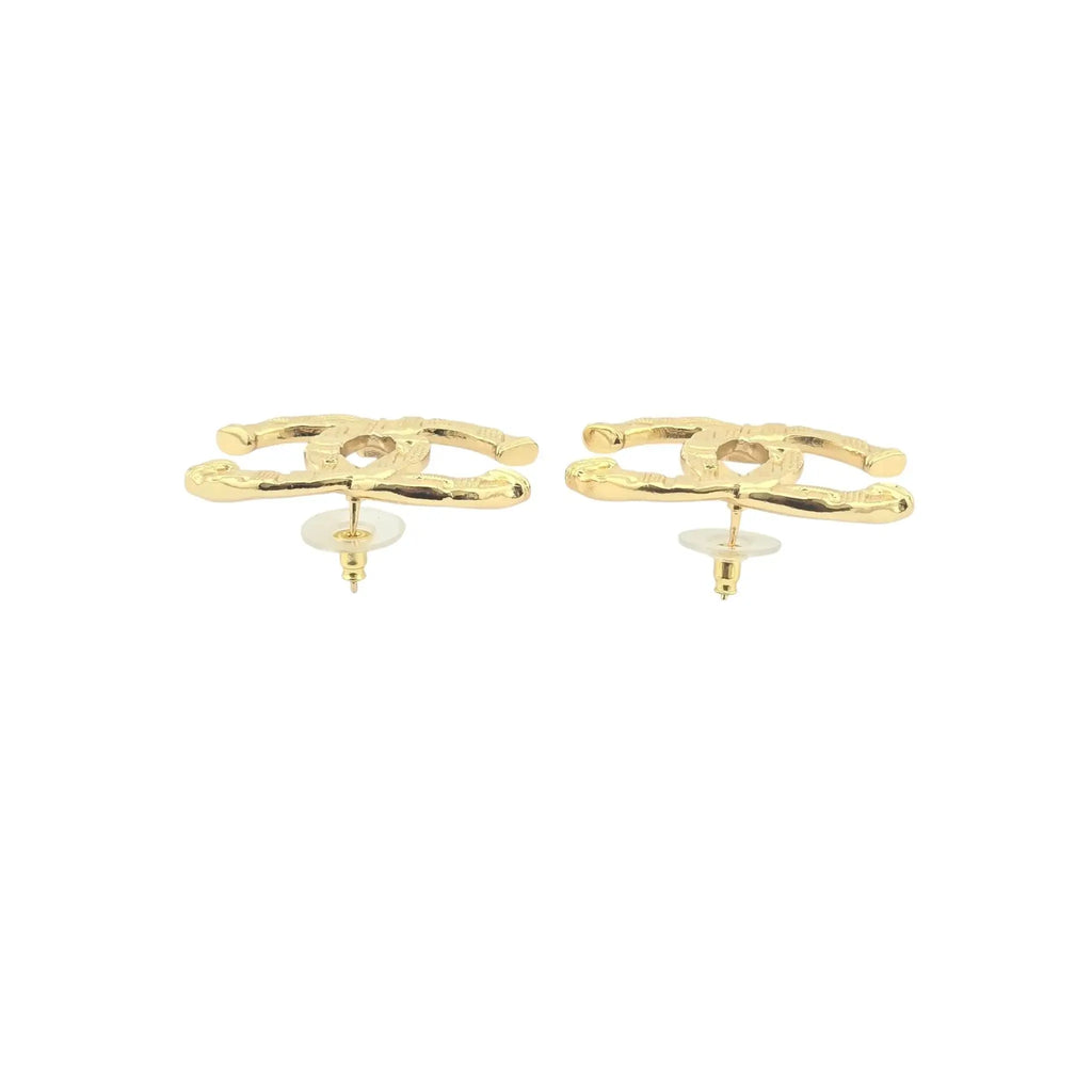 Chanel CC Gold Earrings 2023 CHANEL