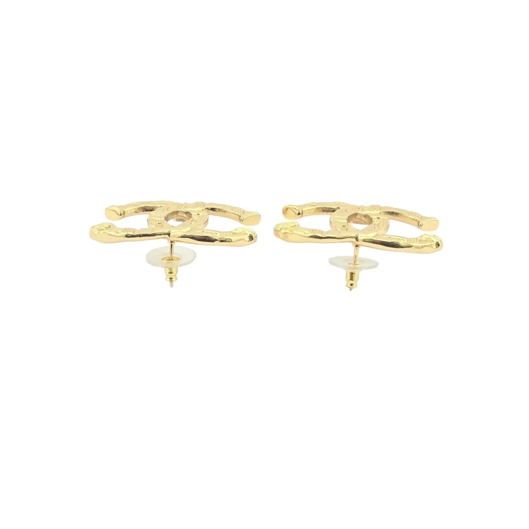 Chanel CC Gold Earrings 2023 CHANEL