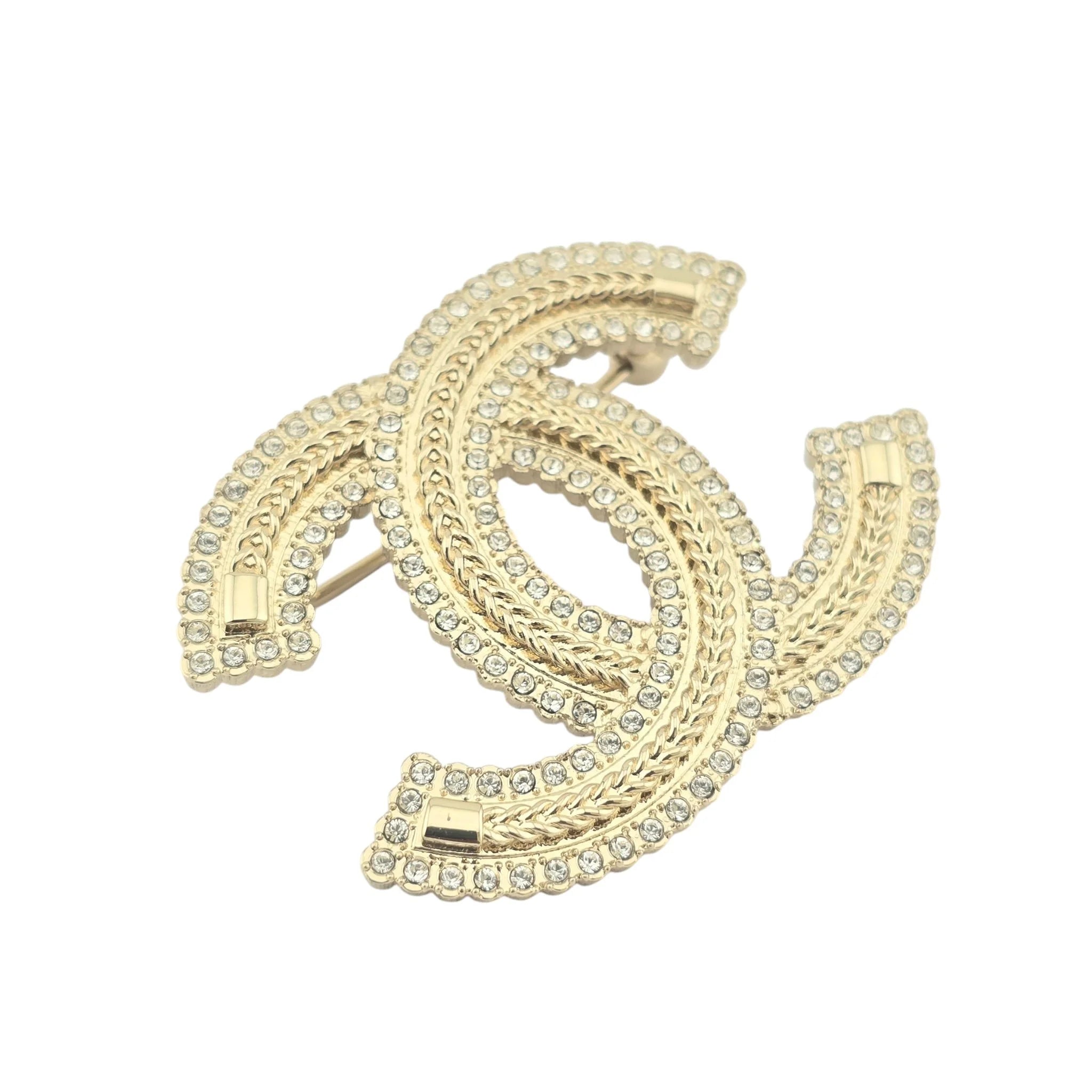 Chanel CC Gold Crystals Brooch 2024 CHANEL