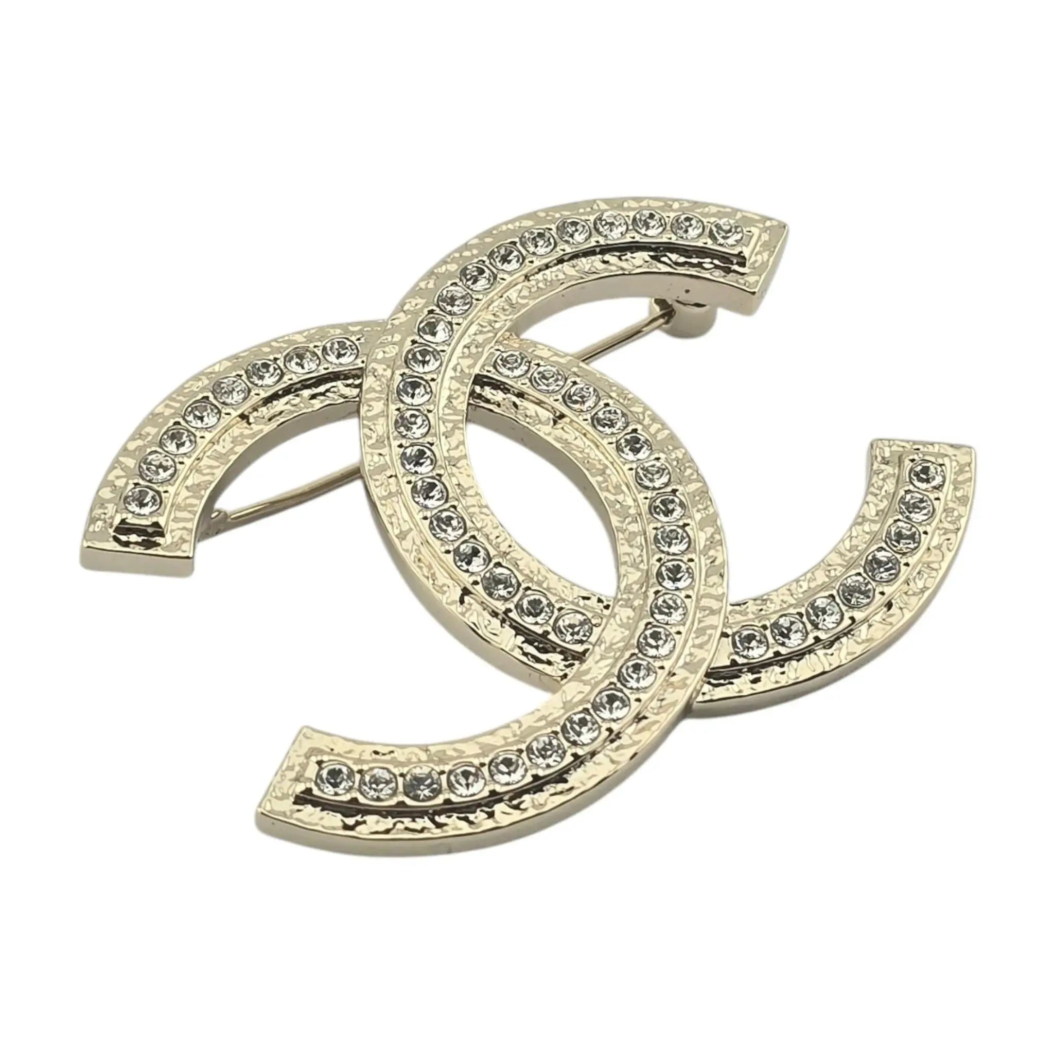 Chanel CC Gold Crystals Brooch 2023 CHANEL